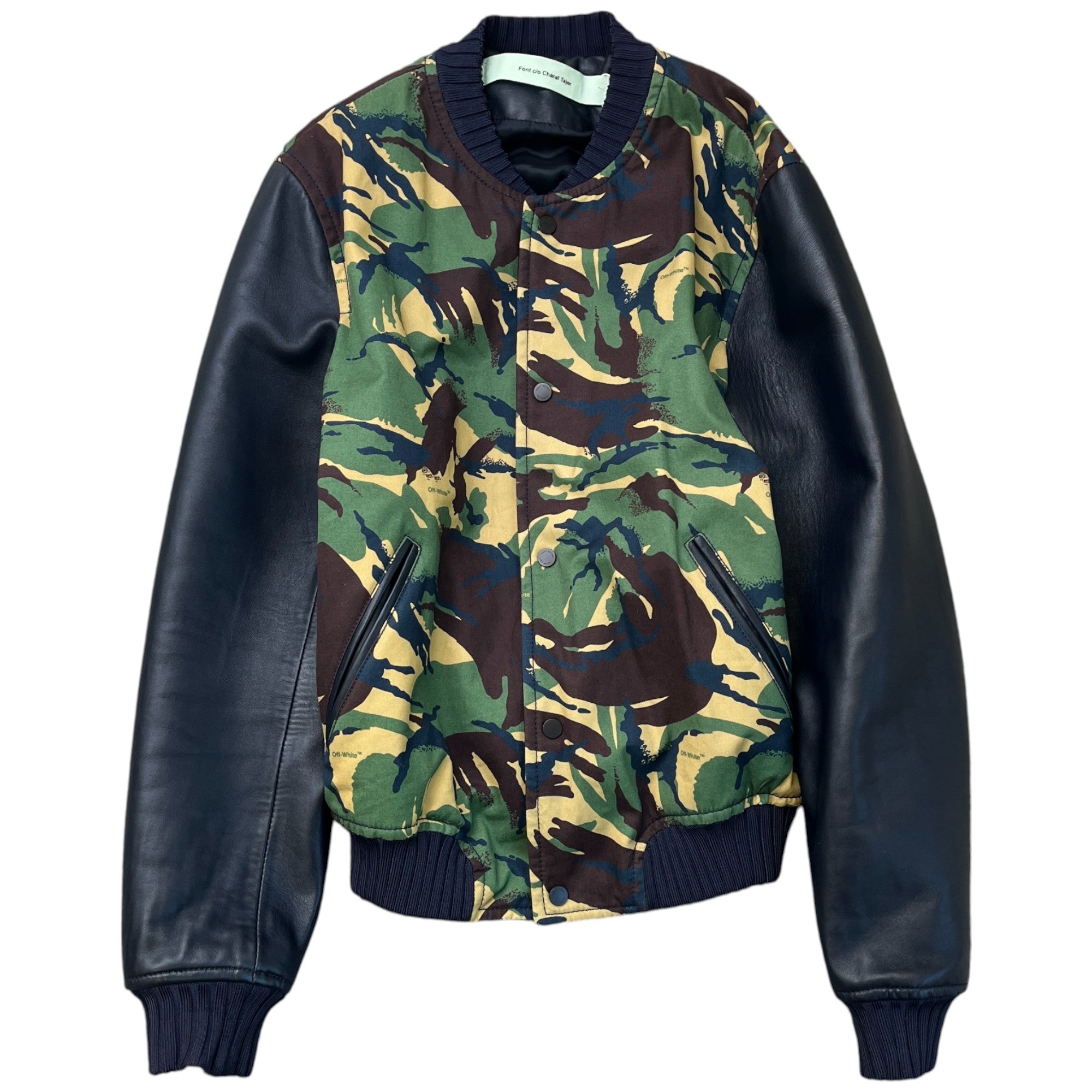 Men's The End Camo Bomber Jacket Khaki Size M