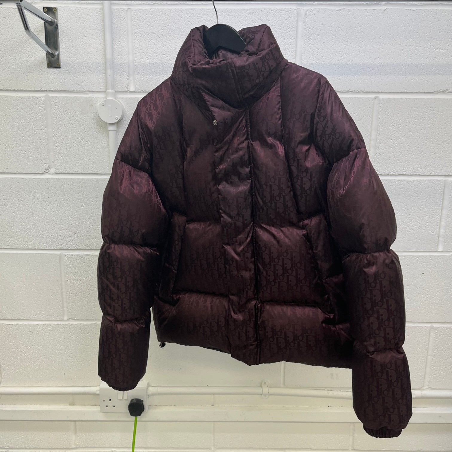 Men's Oblique Down Jacket Burgundy Size IT 48 / M