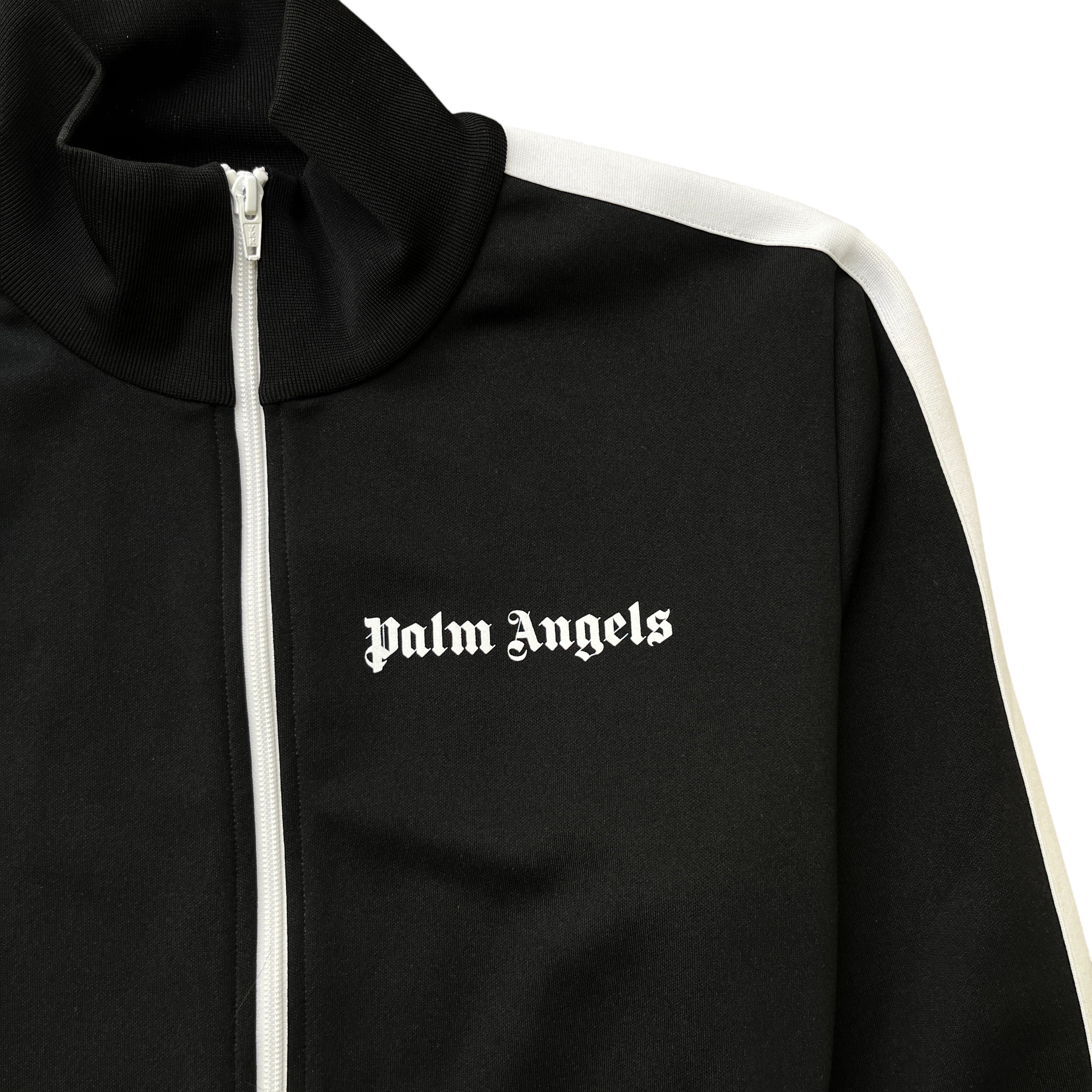 Men's Logo Print Track Jacket Black Size L