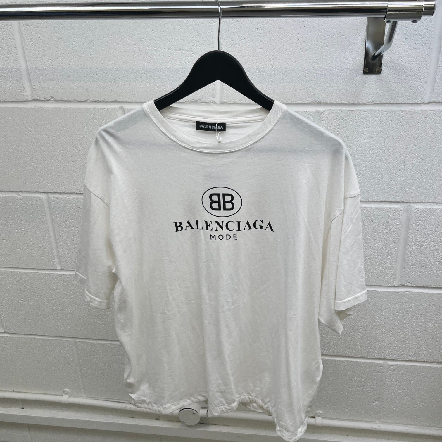 Men's Logo Print T-Shirt White Size S