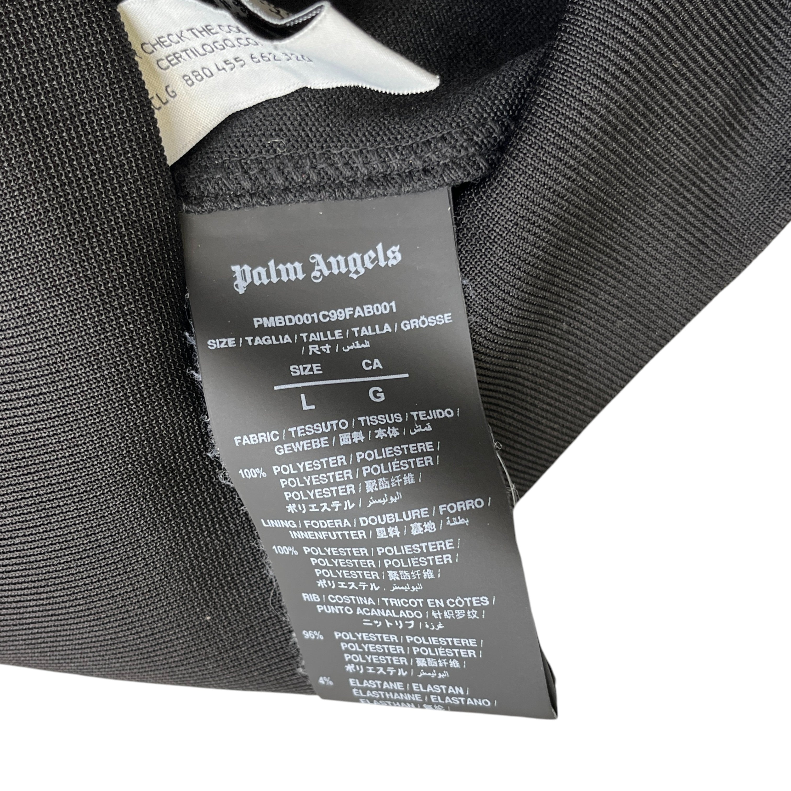 Men's Logo Print Track Jacket Black Size L