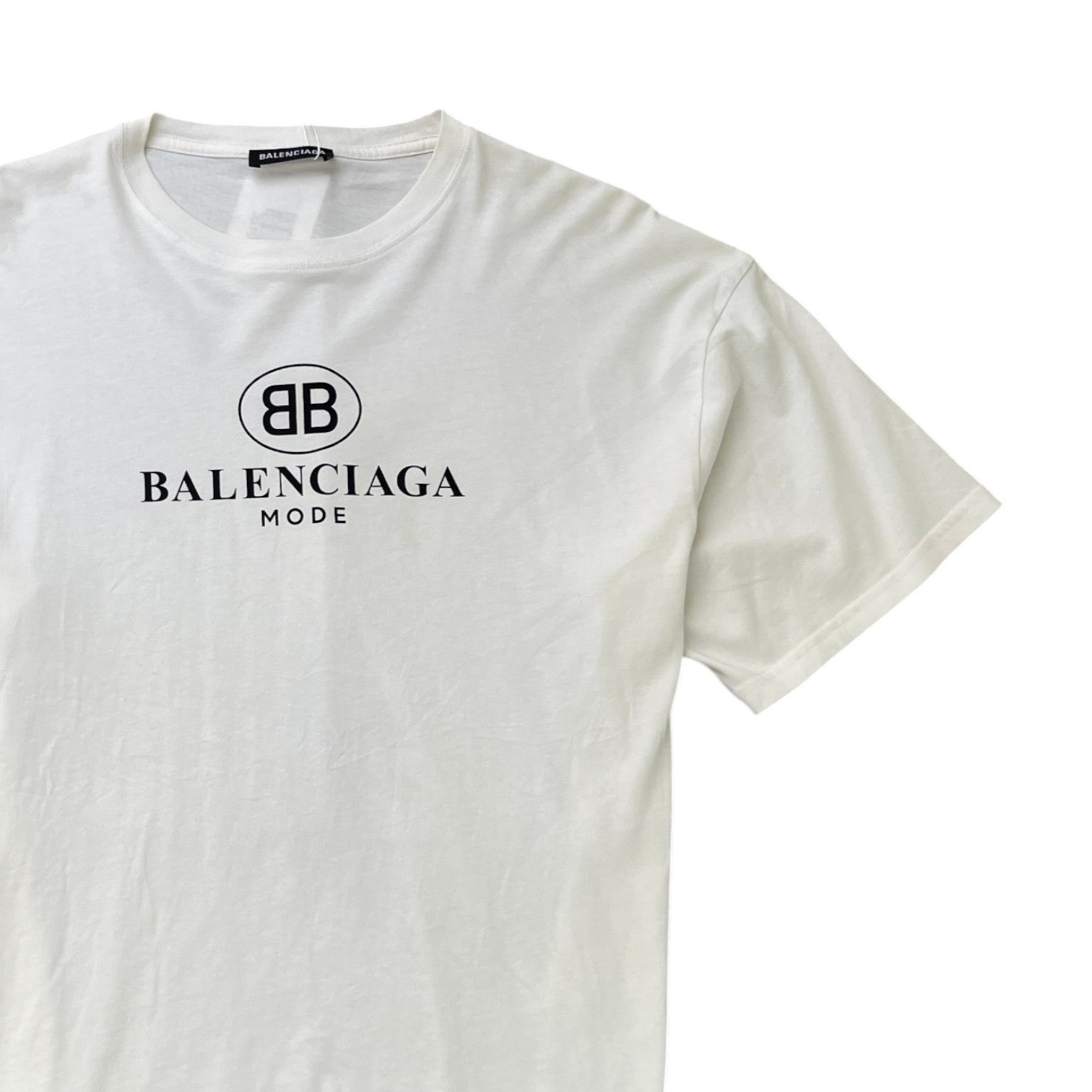 Men's Logo Print T-Shirt White Size S