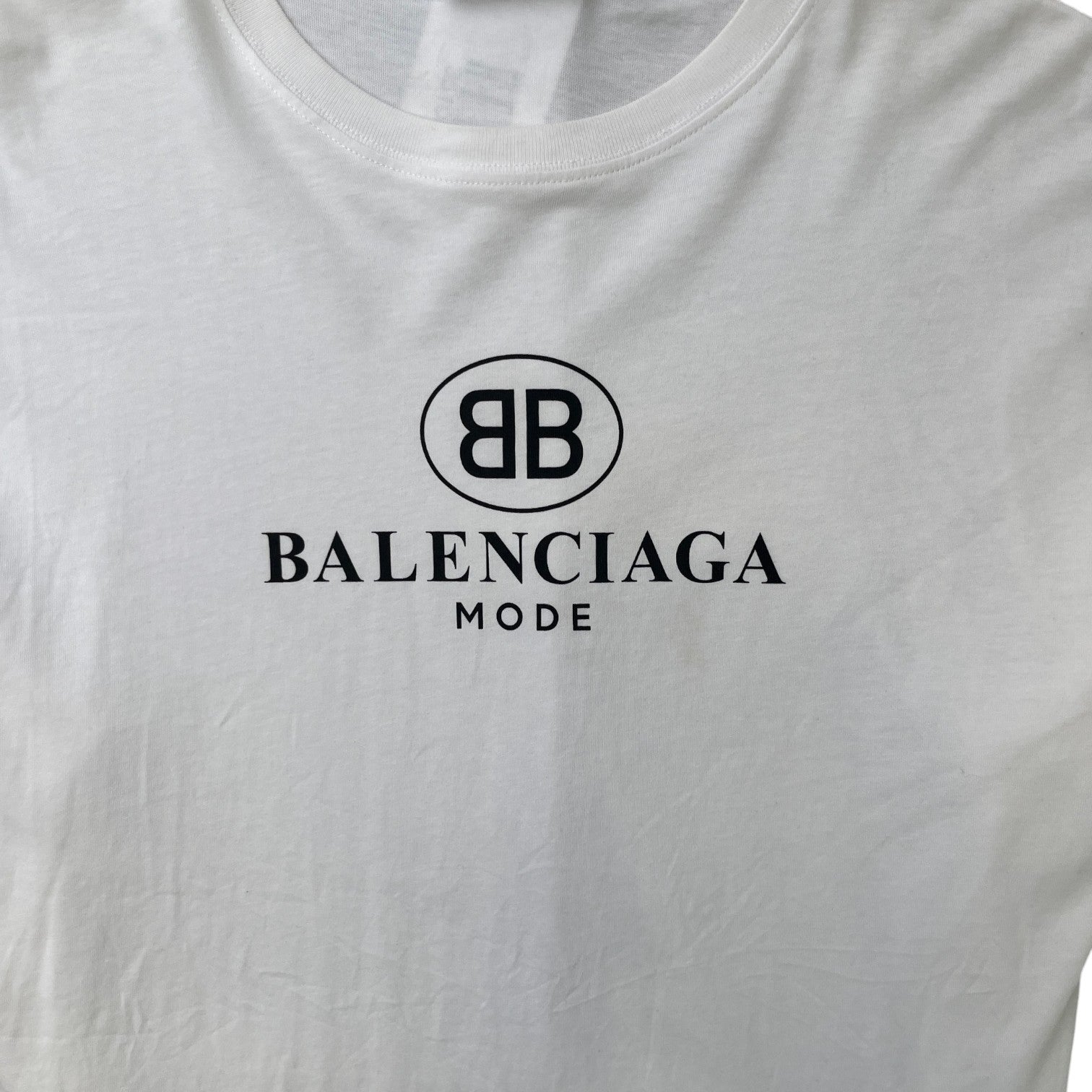 Men's Logo Print T-Shirt White Size S