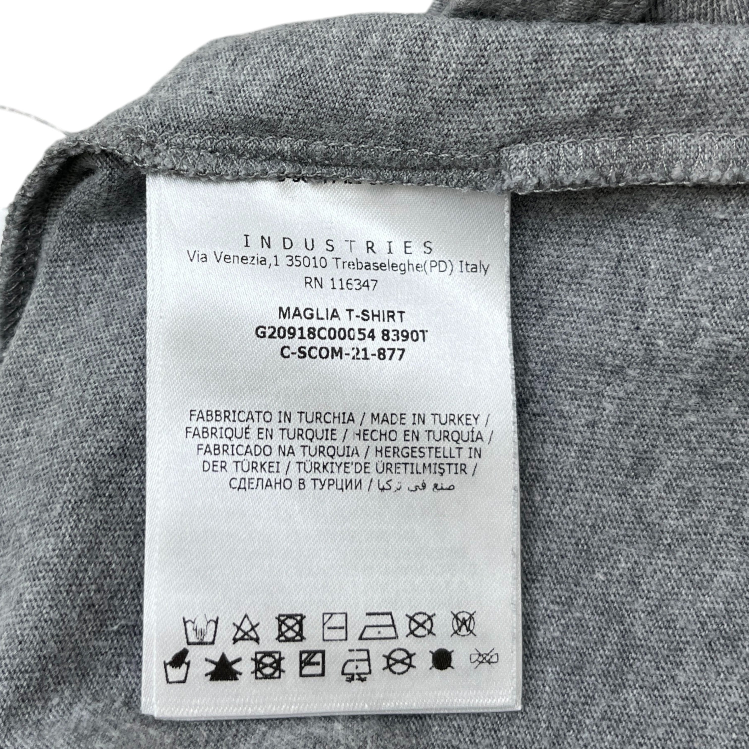 Men's Maglia Logo Print T-Shirt Grey Size M