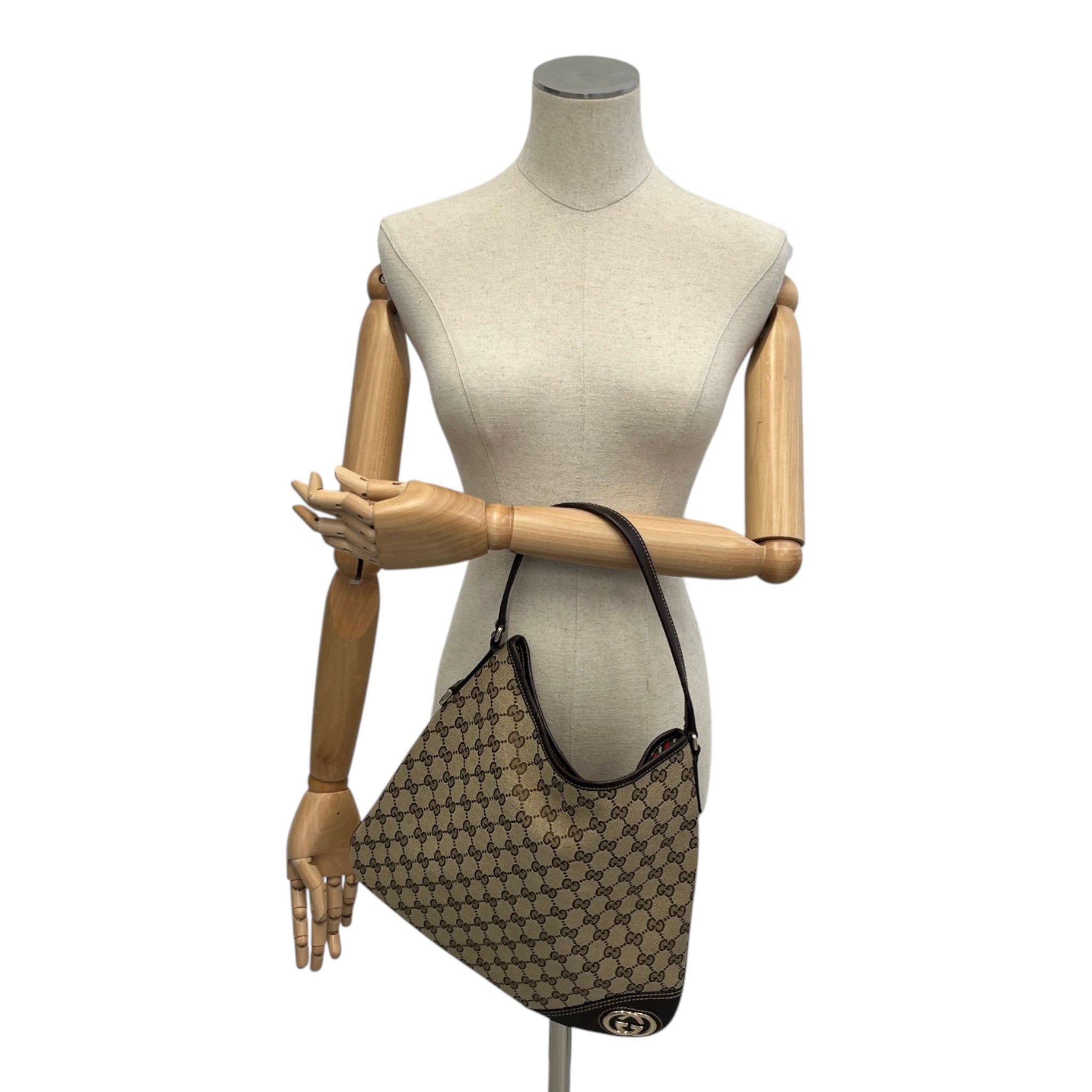 Women's Gg Supreme New Britt Hobo Bag Beige