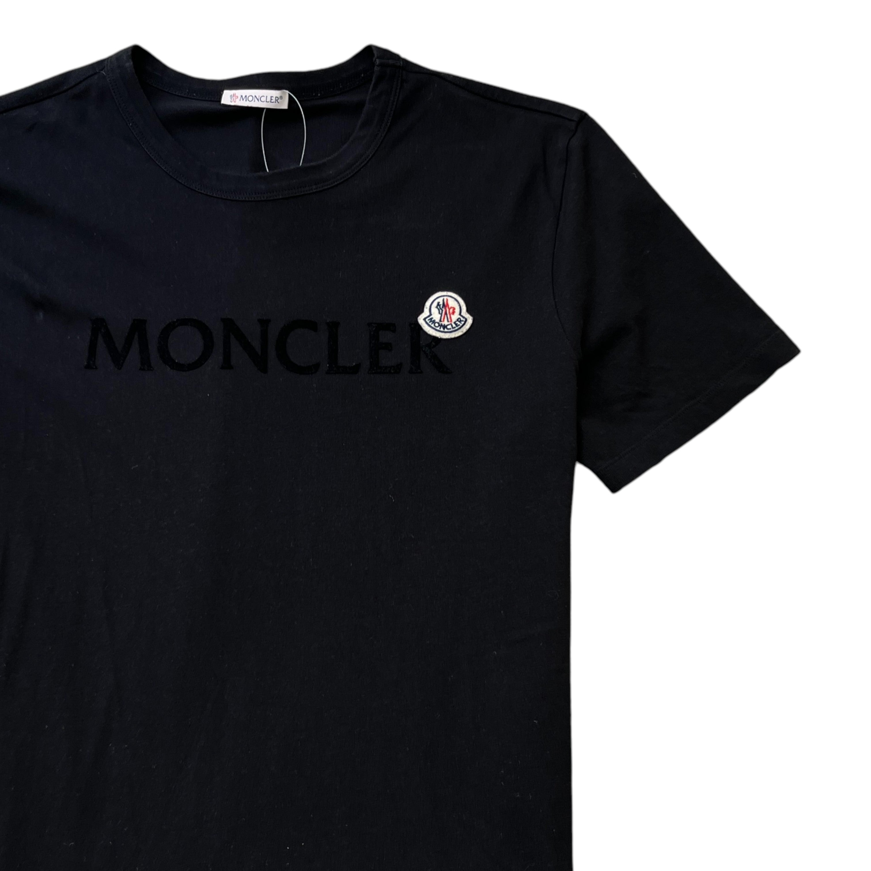 Men's Flocked Logo T-Shirt Black Size M