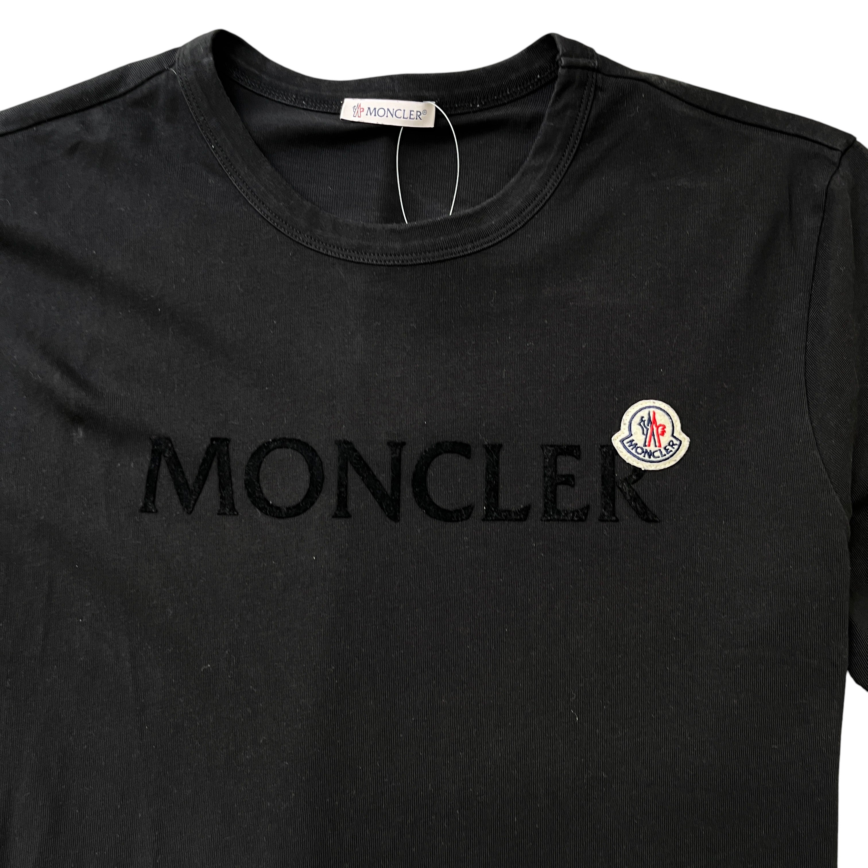 Men's Flocked Logo T-Shirt Black Size M