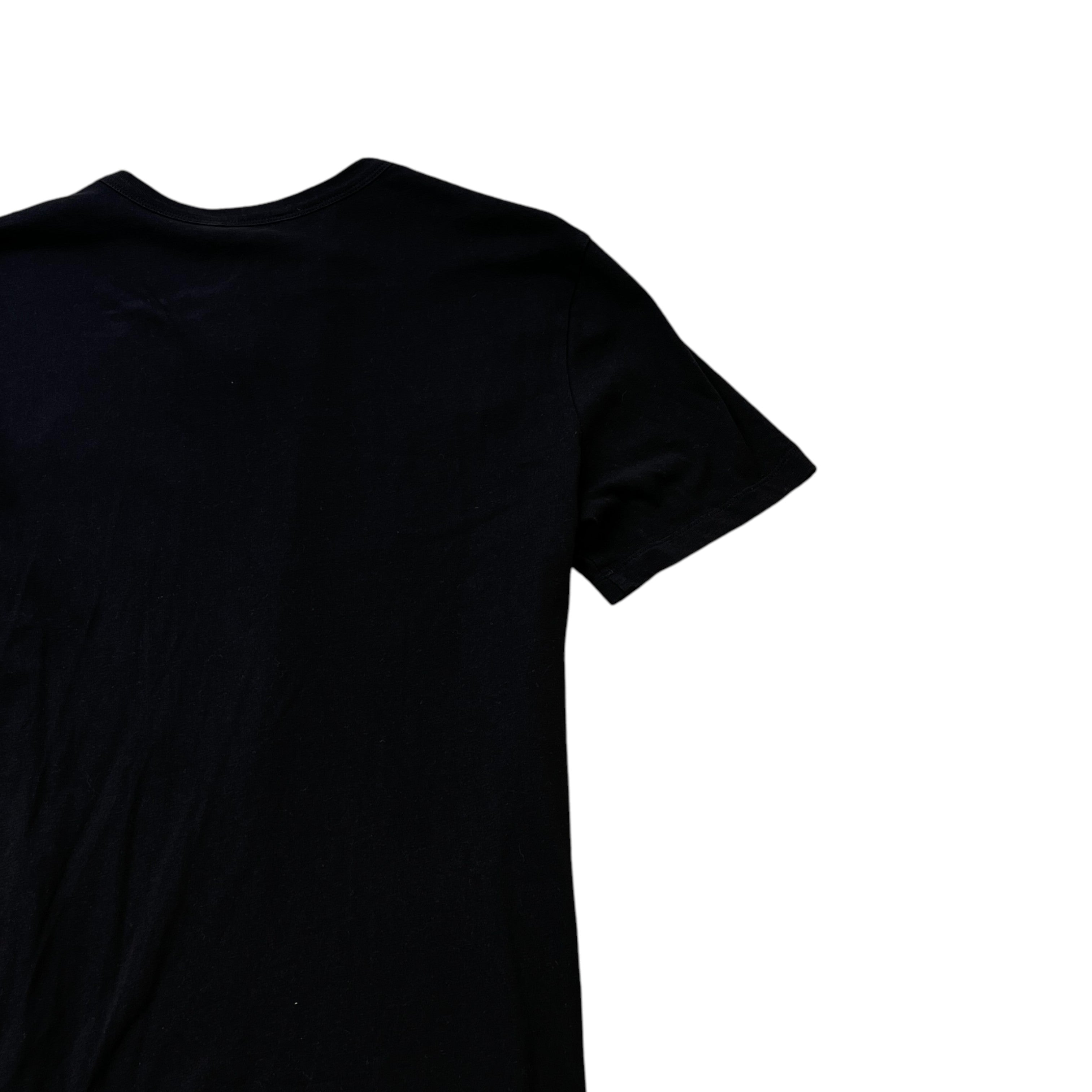 Men's Flocked Logo T-Shirt Black Size M