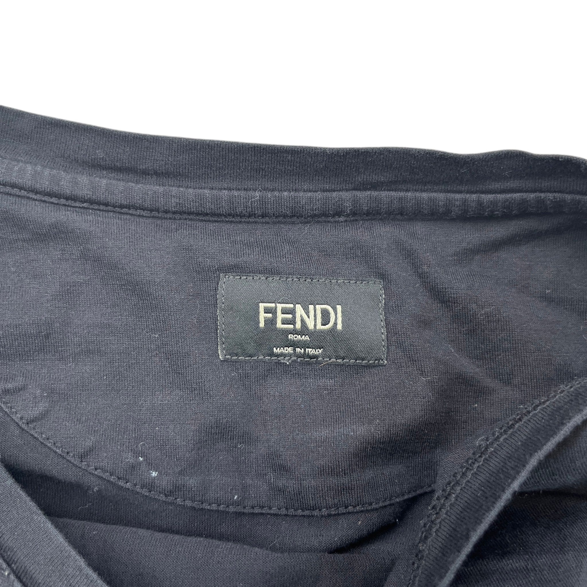 Men's Embellished Logo T-Shirt Black Size L