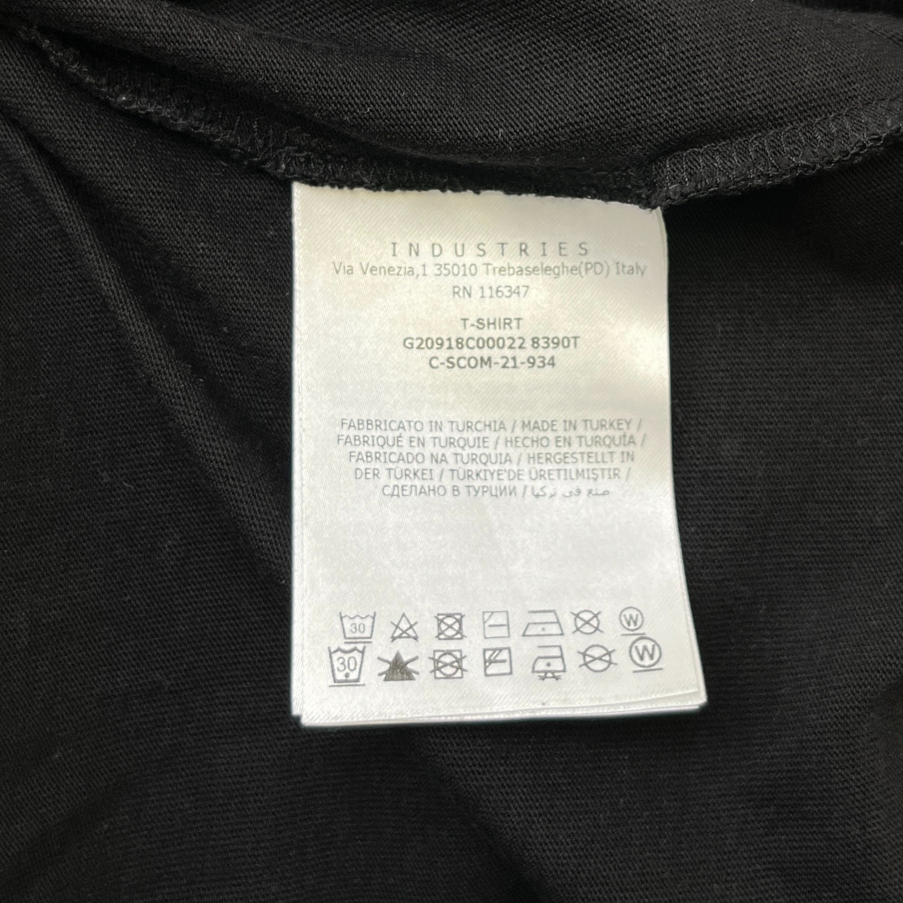 Men's Flocked Logo T-Shirt Black Size M