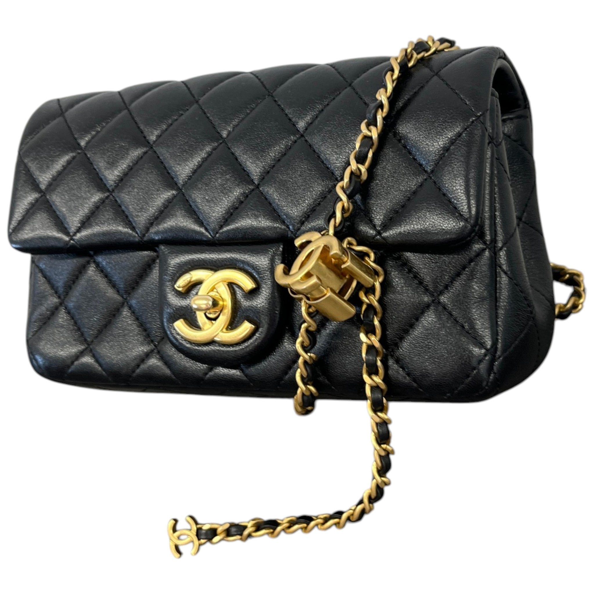 Women's Lambskin Mini Classic Bag Black
