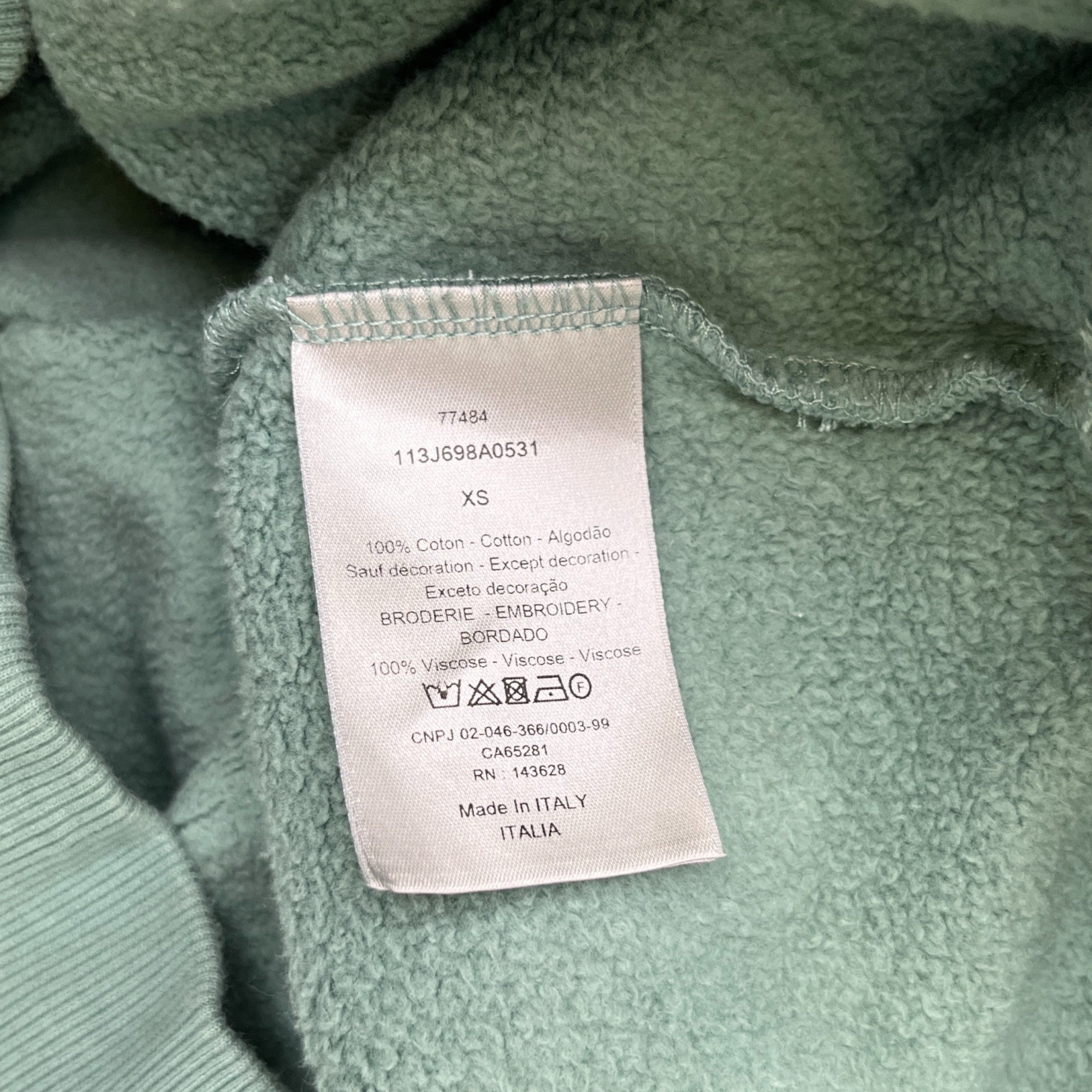 Men's Cd Icon Logo Hoodie Green Size XS