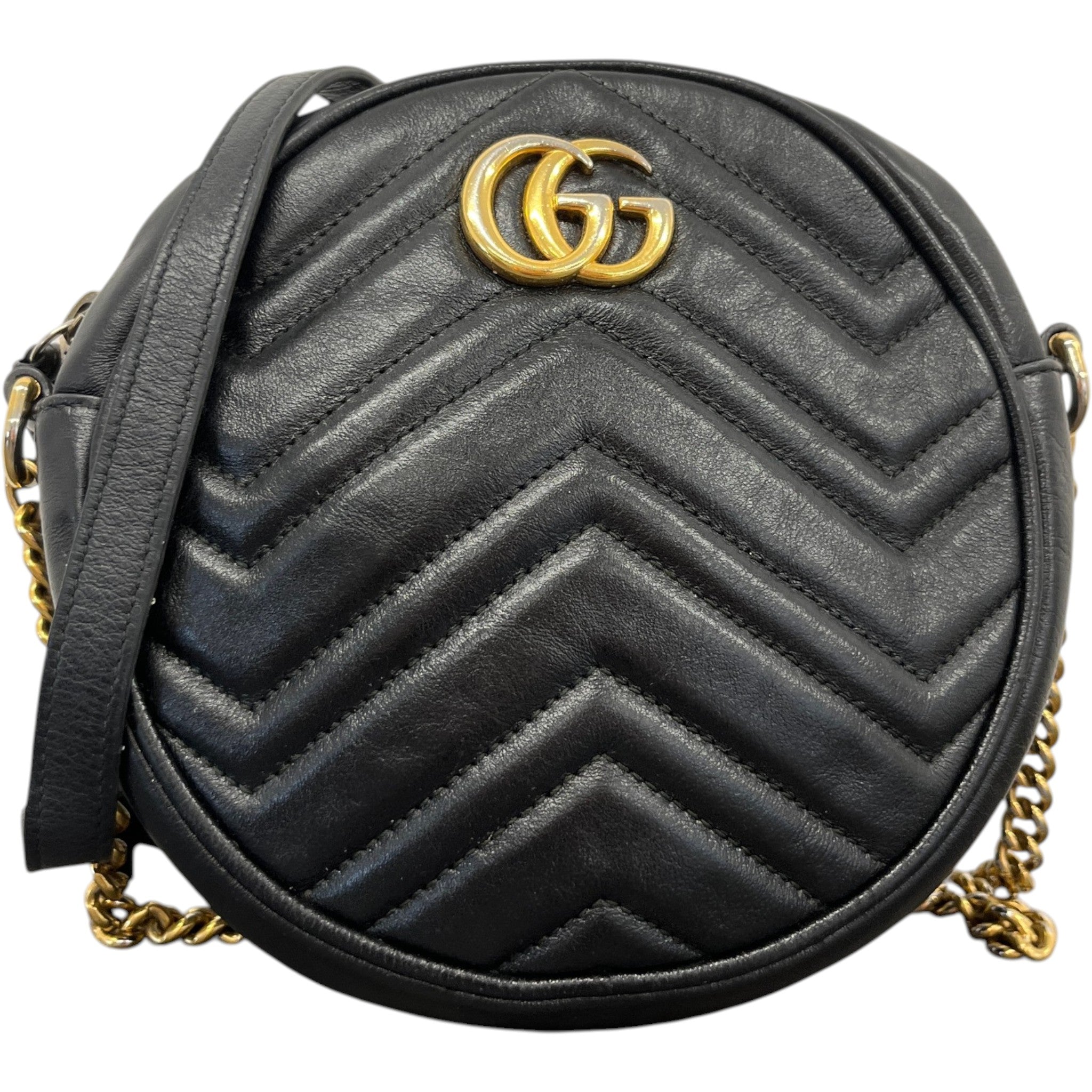 Women's Gg Marmont Round Bag Black