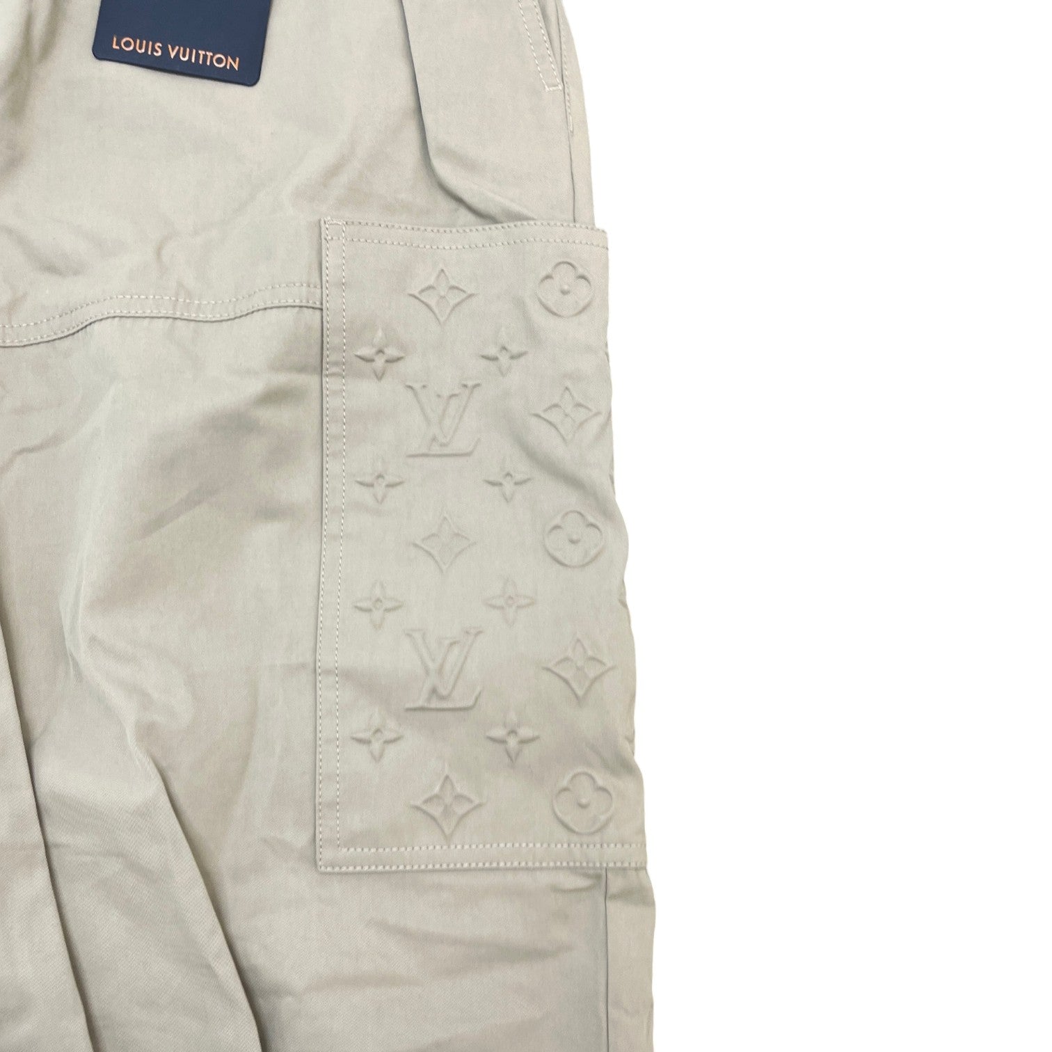 Men's Embossed Monogram Trousers Beige Size IT 52 / UK 36