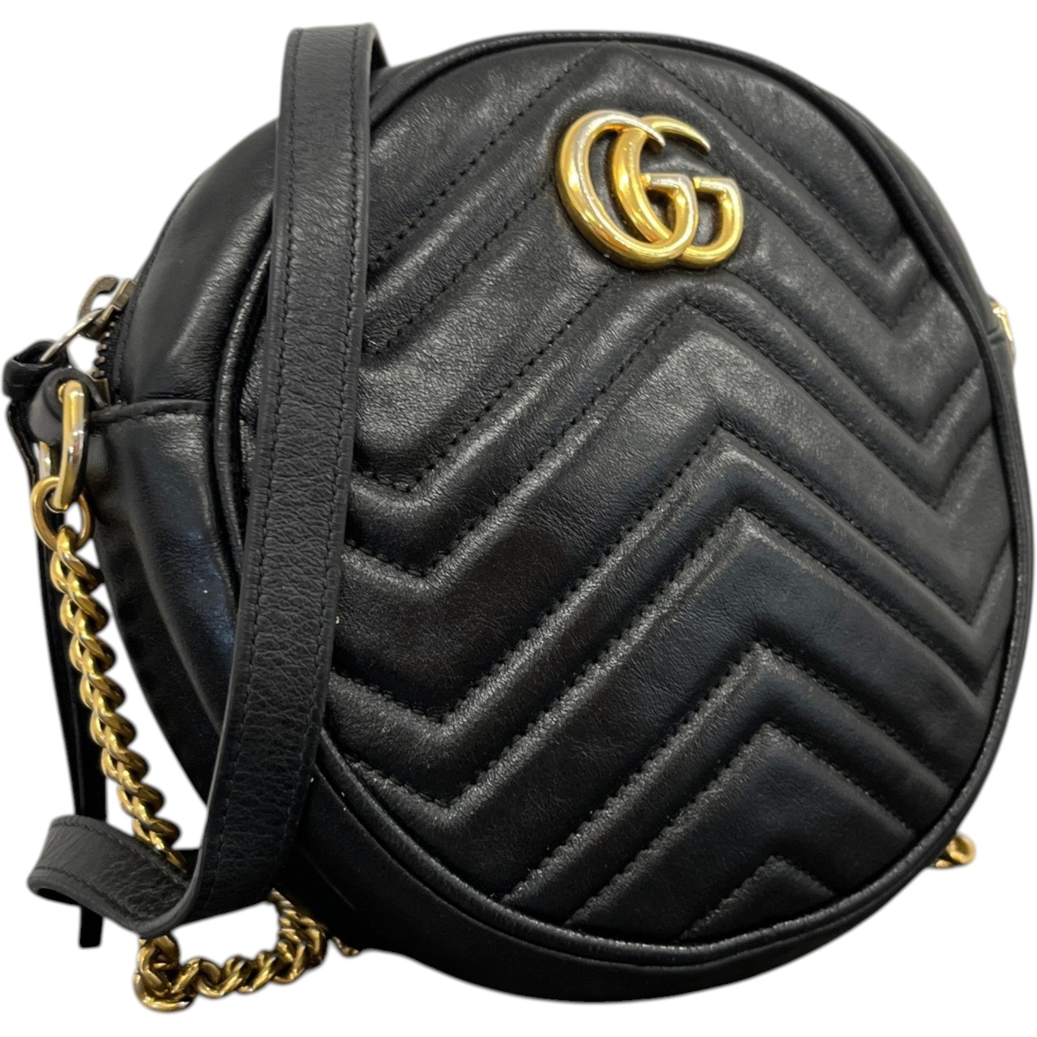Women's Gg Marmont Round Bag Black