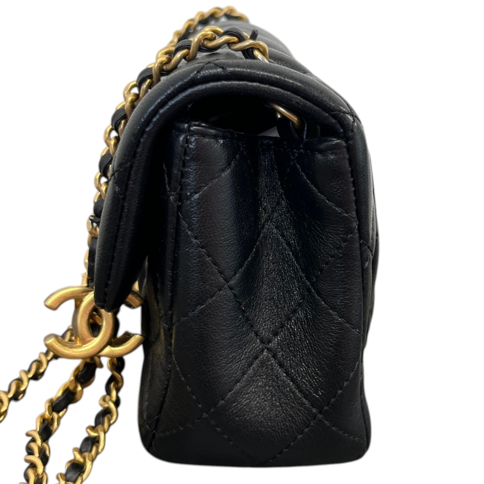 Women's Lambskin Mini Classic Bag Black