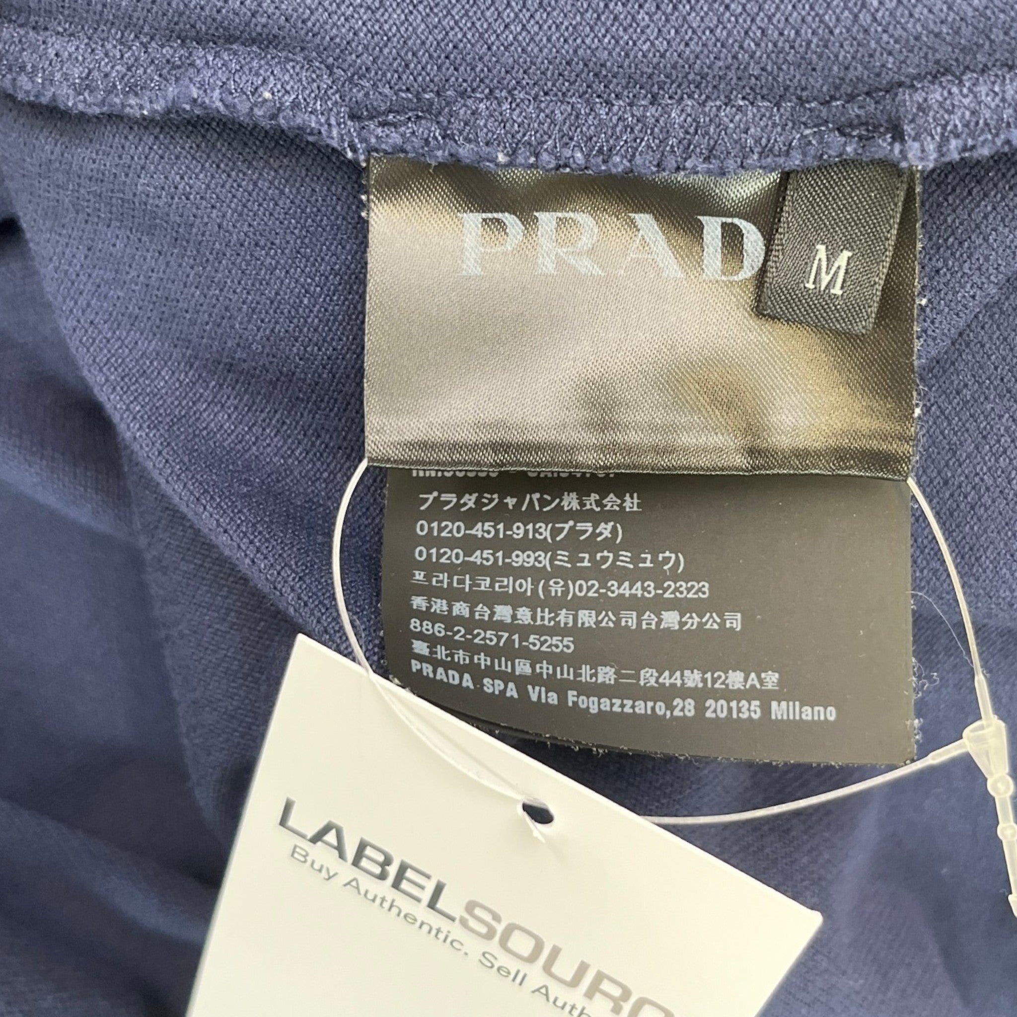 Men's Plaque Logo Polo Shirt Blue Size M