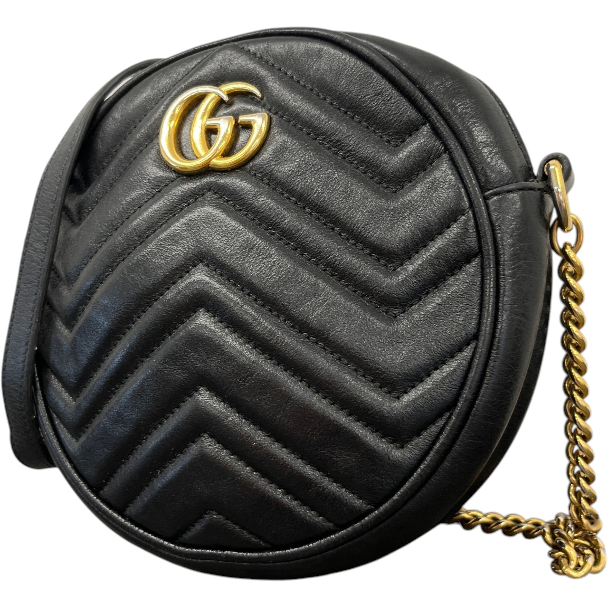Women's Gg Marmont Round Bag Black