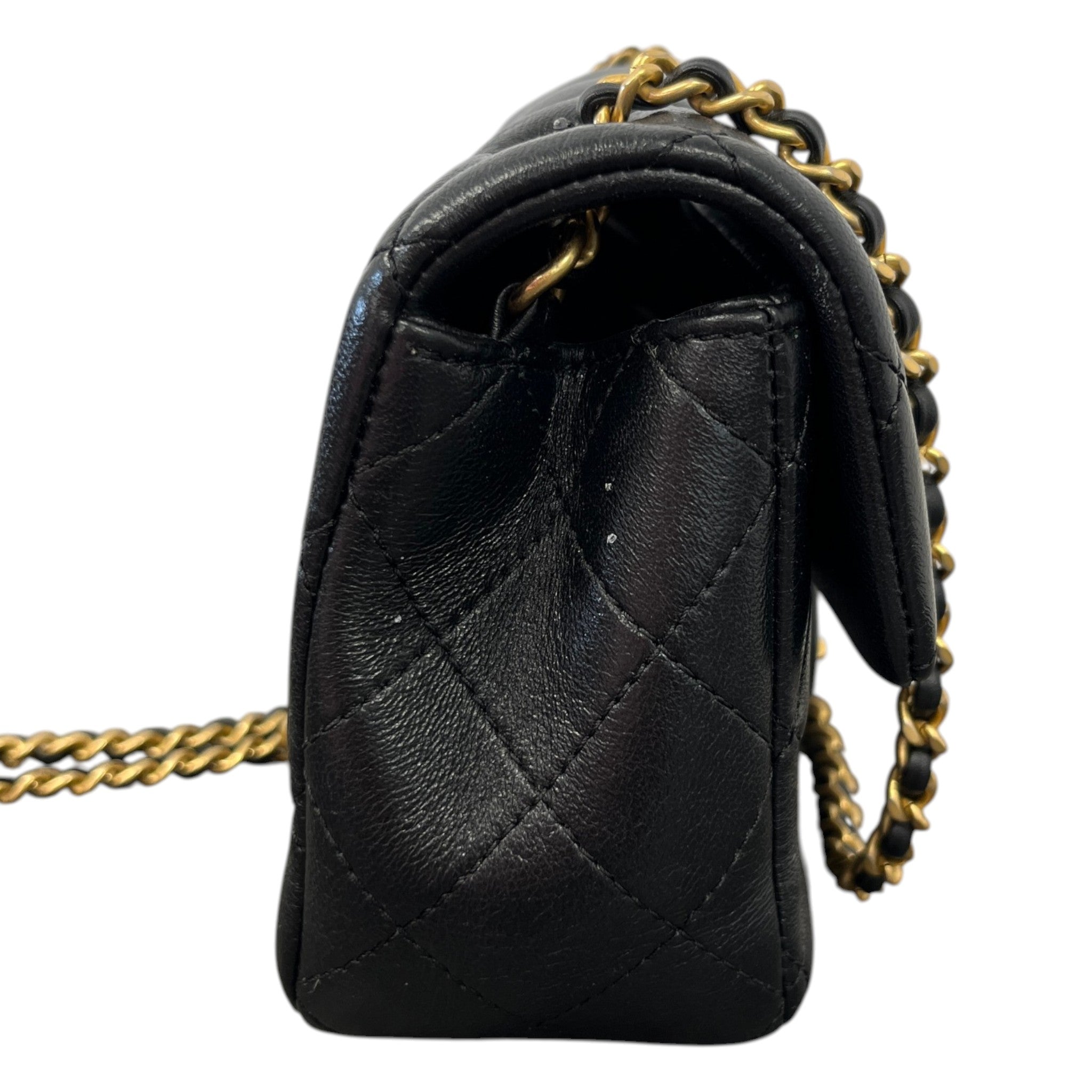 Women's Lambskin Mini Classic Bag Black