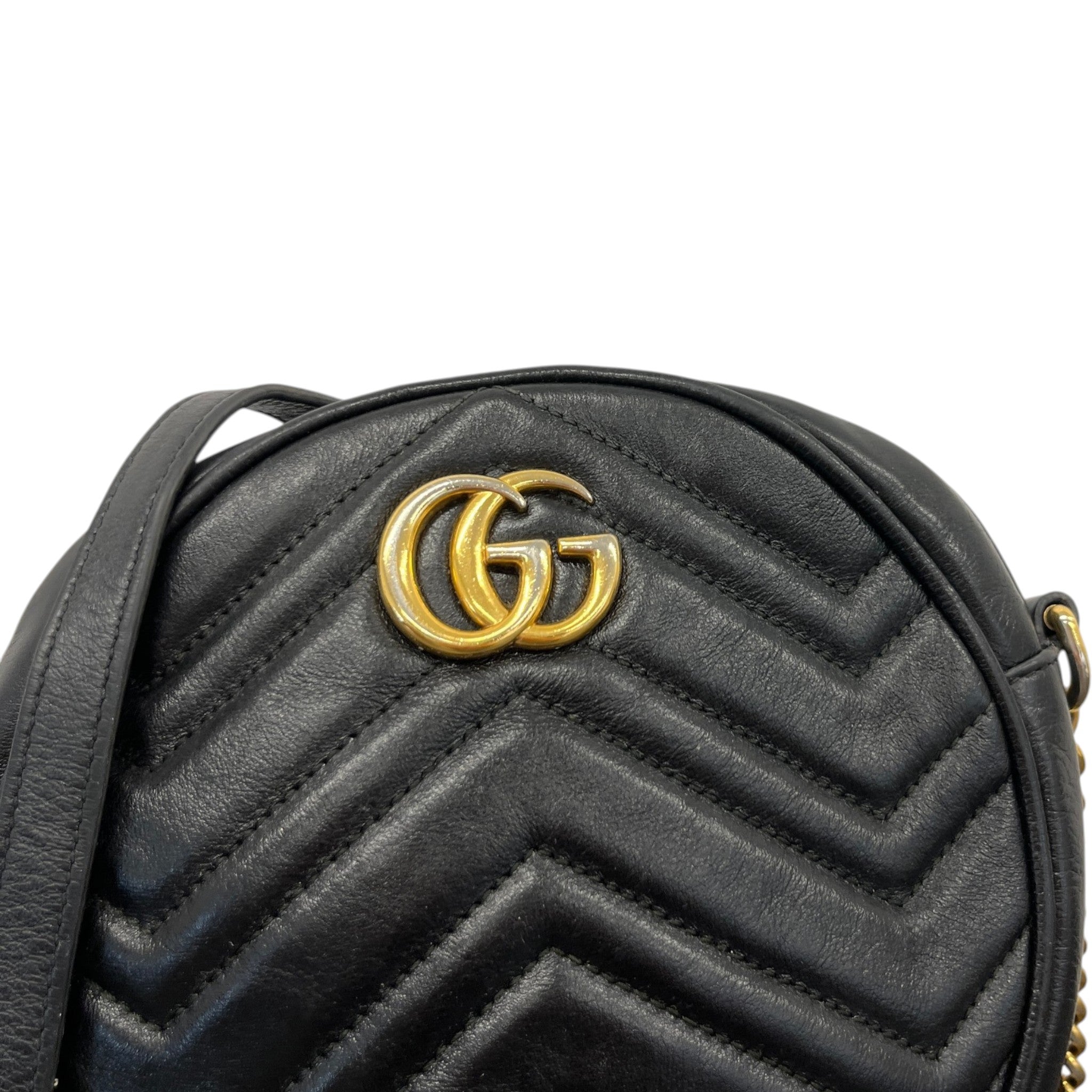 Women's Gg Marmont Round Bag Black