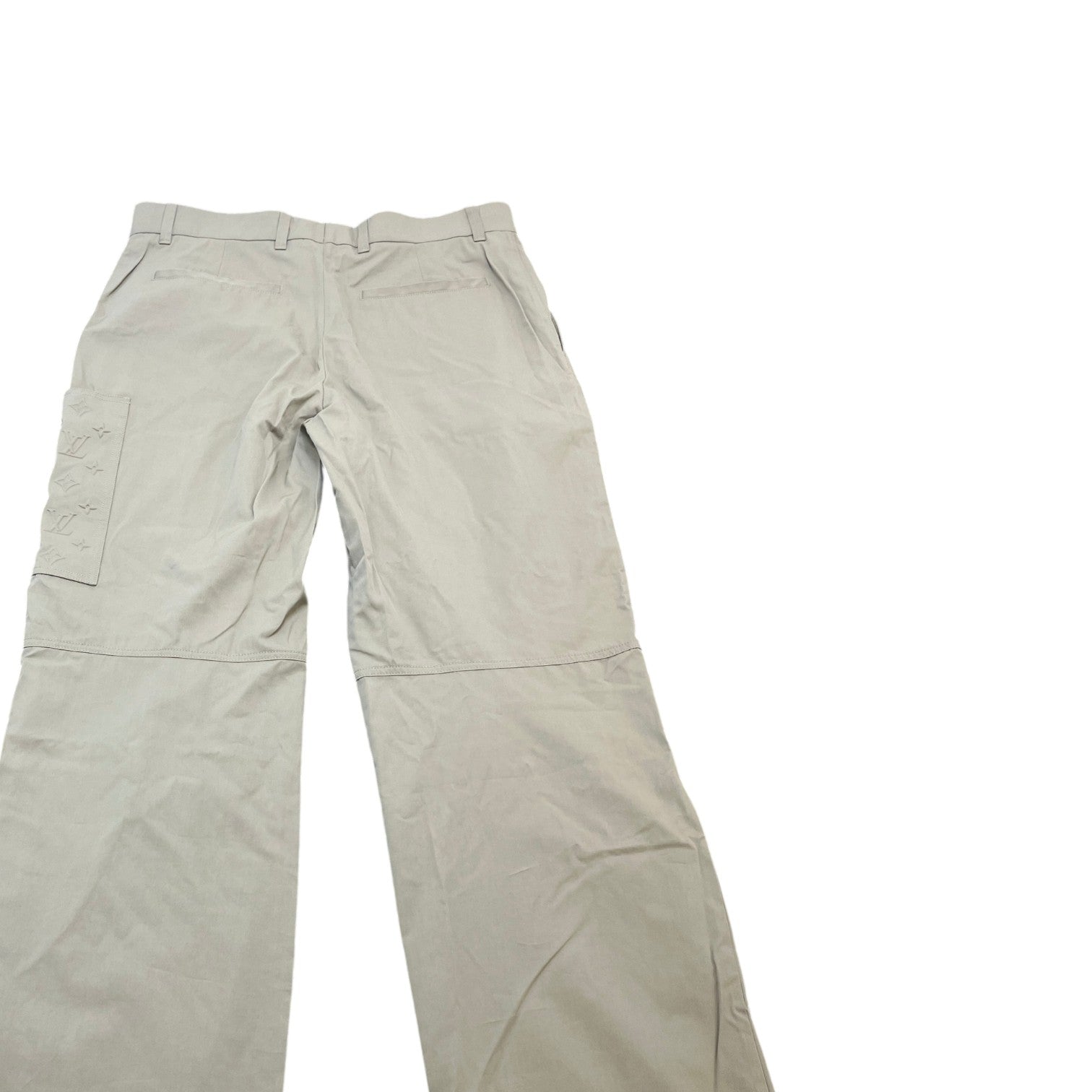 Men's Embossed Monogram Trousers Beige Size IT 52 / UK 36