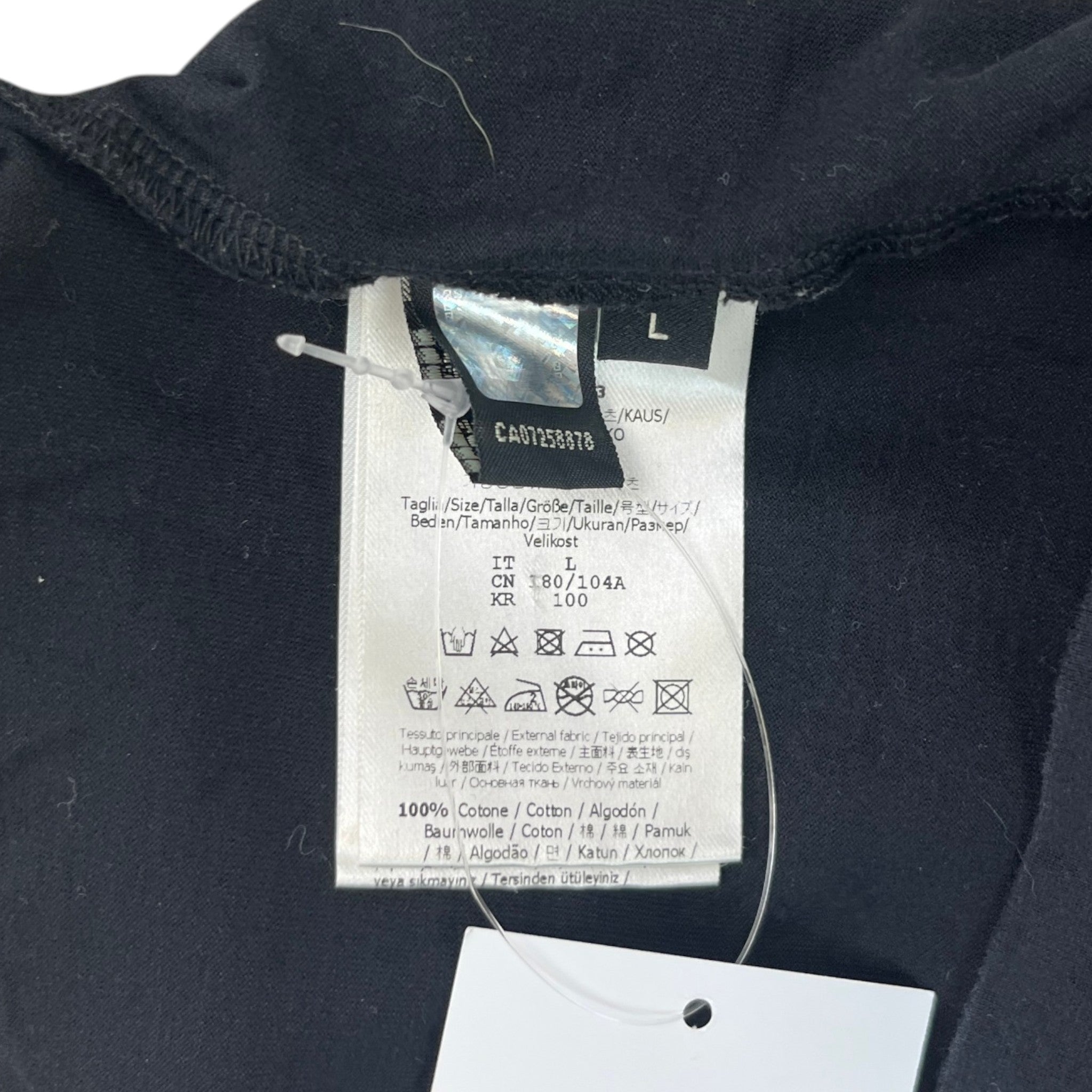 Men's Embellished Logo T-Shirt Black Size L