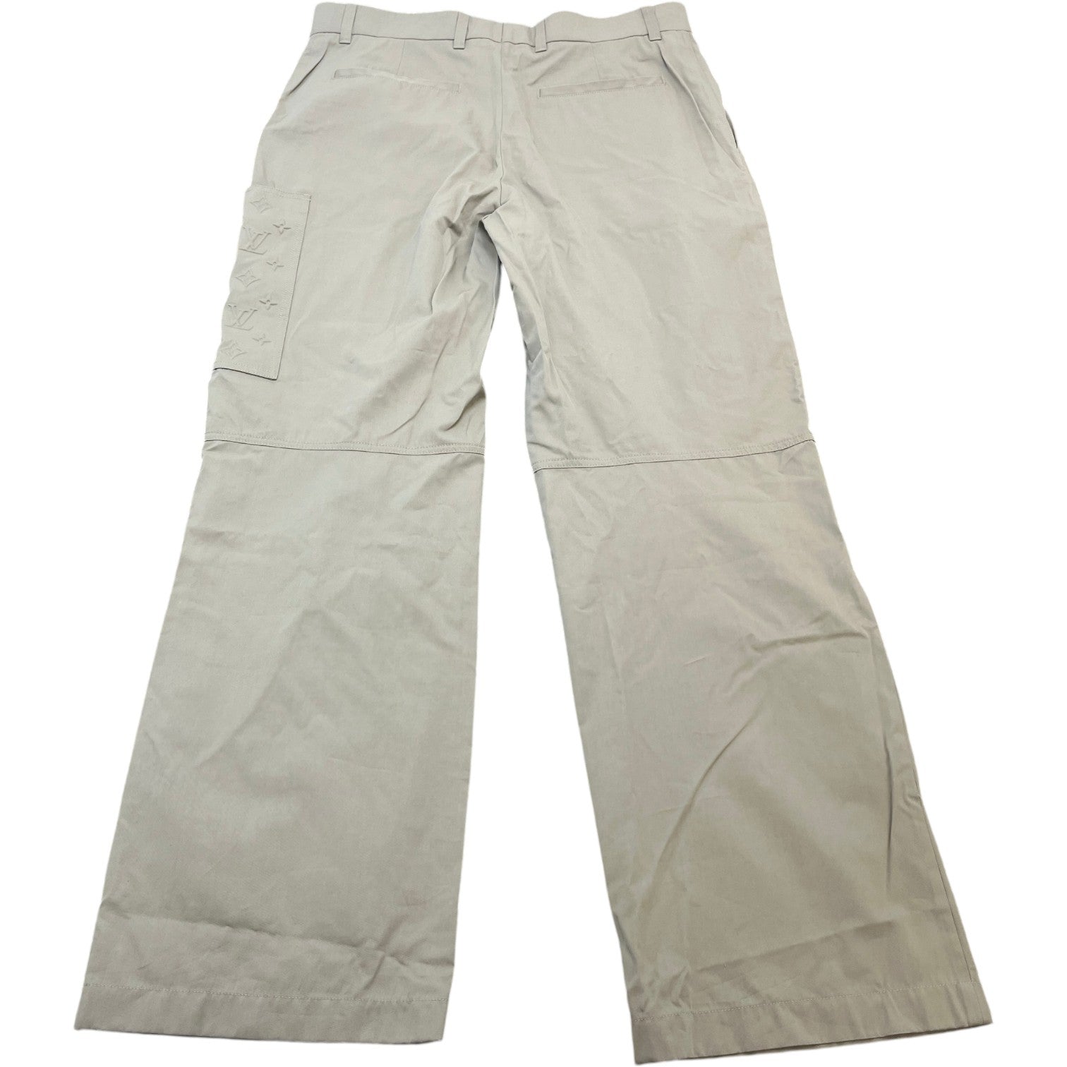 Men's Embossed Monogram Trousers Beige Size IT 52 / UK 36