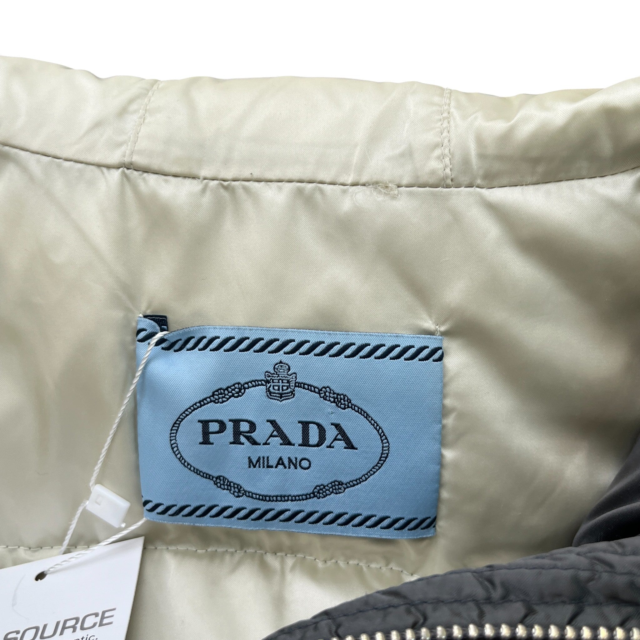 Women's Plaque Logo Down Jacket Grey Size M