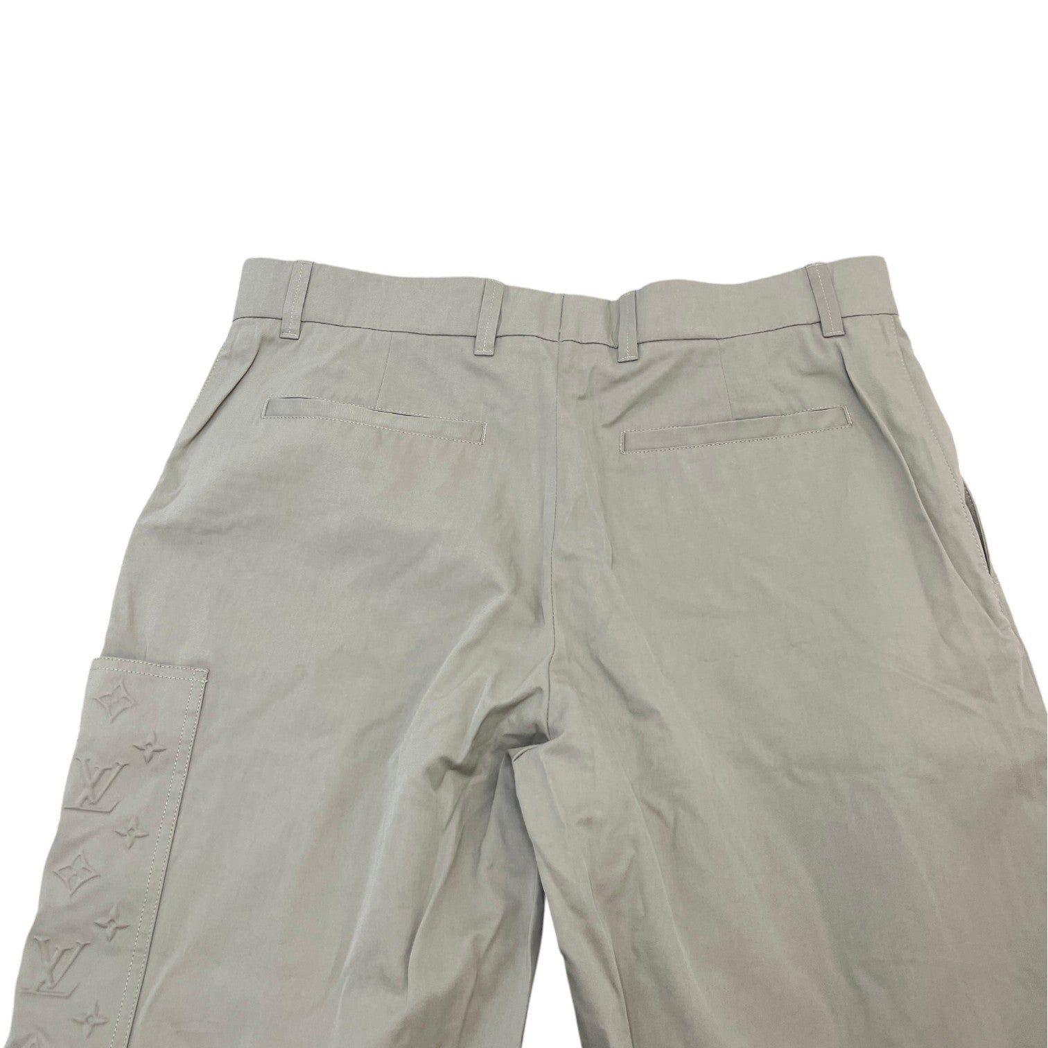 Men's Embossed Monogram Trousers Beige Size IT 52 / UK 36