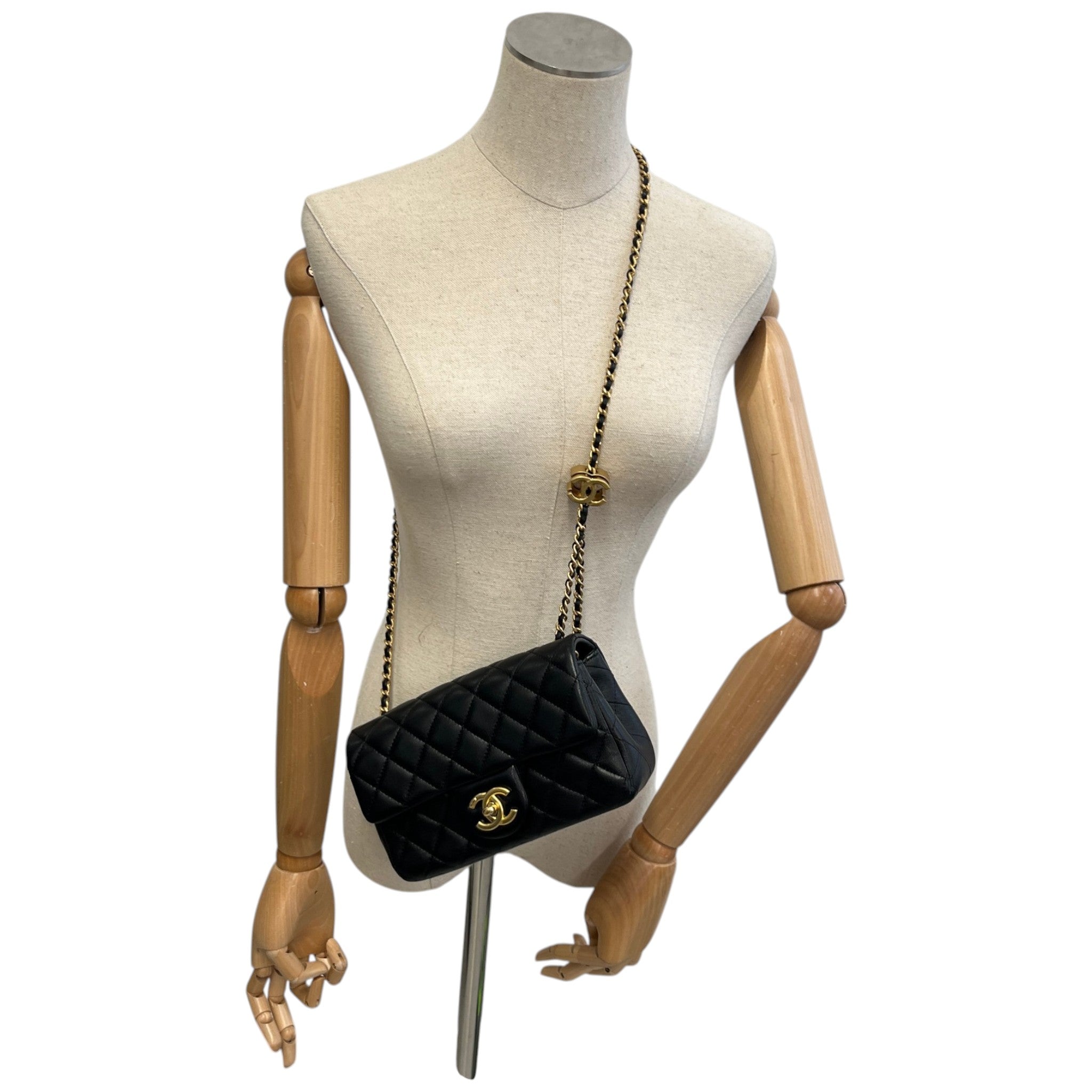 Women's Lambskin Mini Classic Bag Black