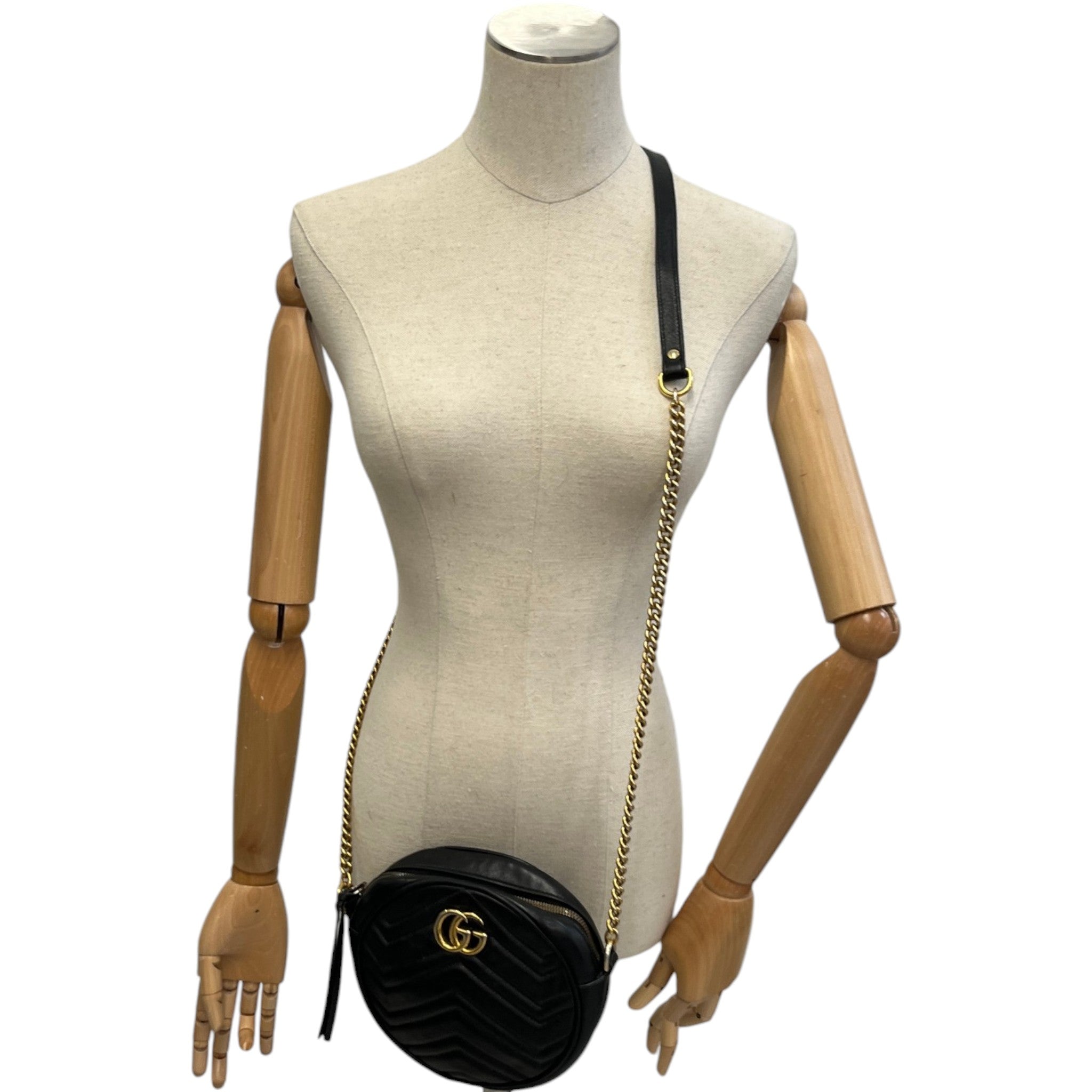 Women's Gg Marmont Round Bag Black