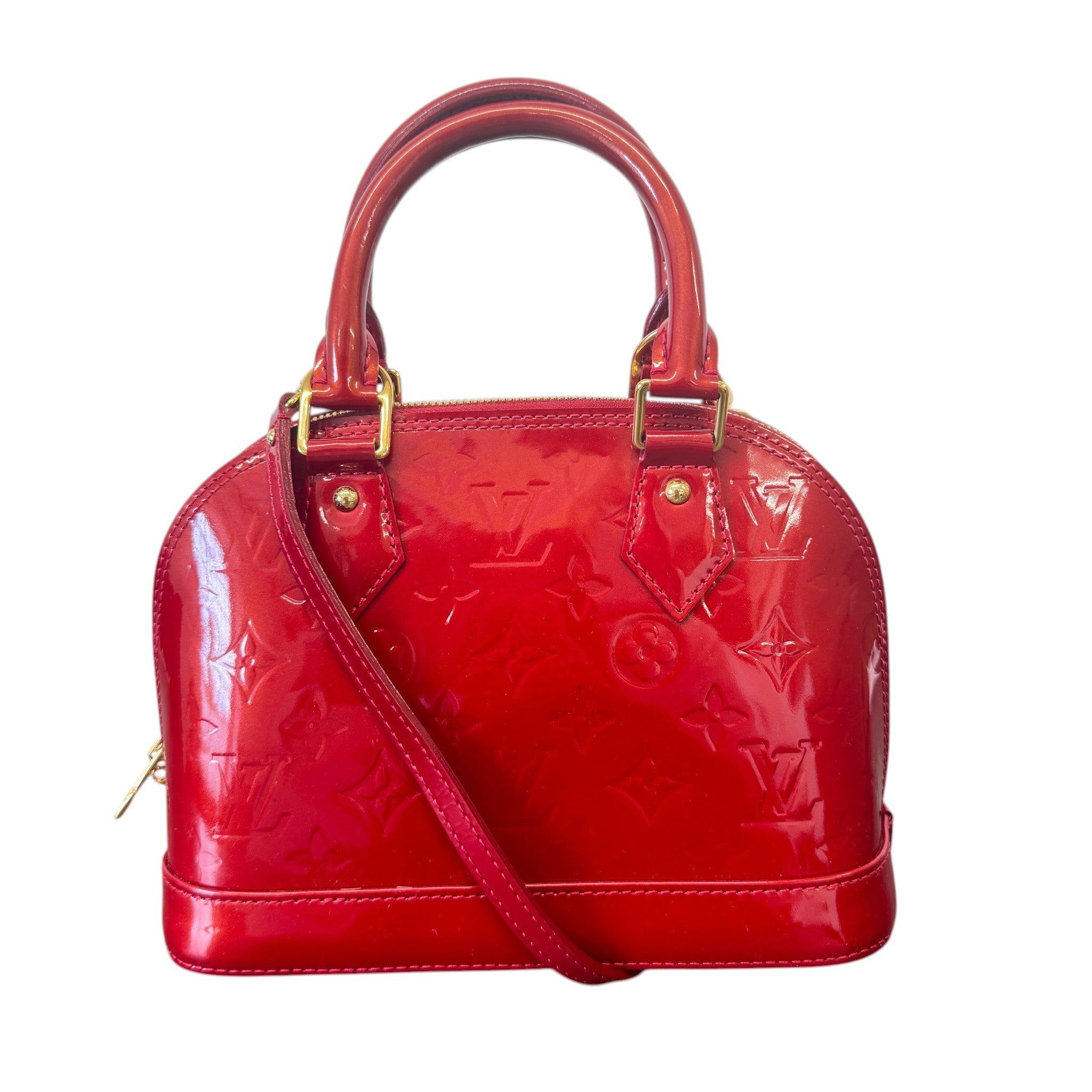 Women's Monogram Vernis Alma Bb Handbag Red