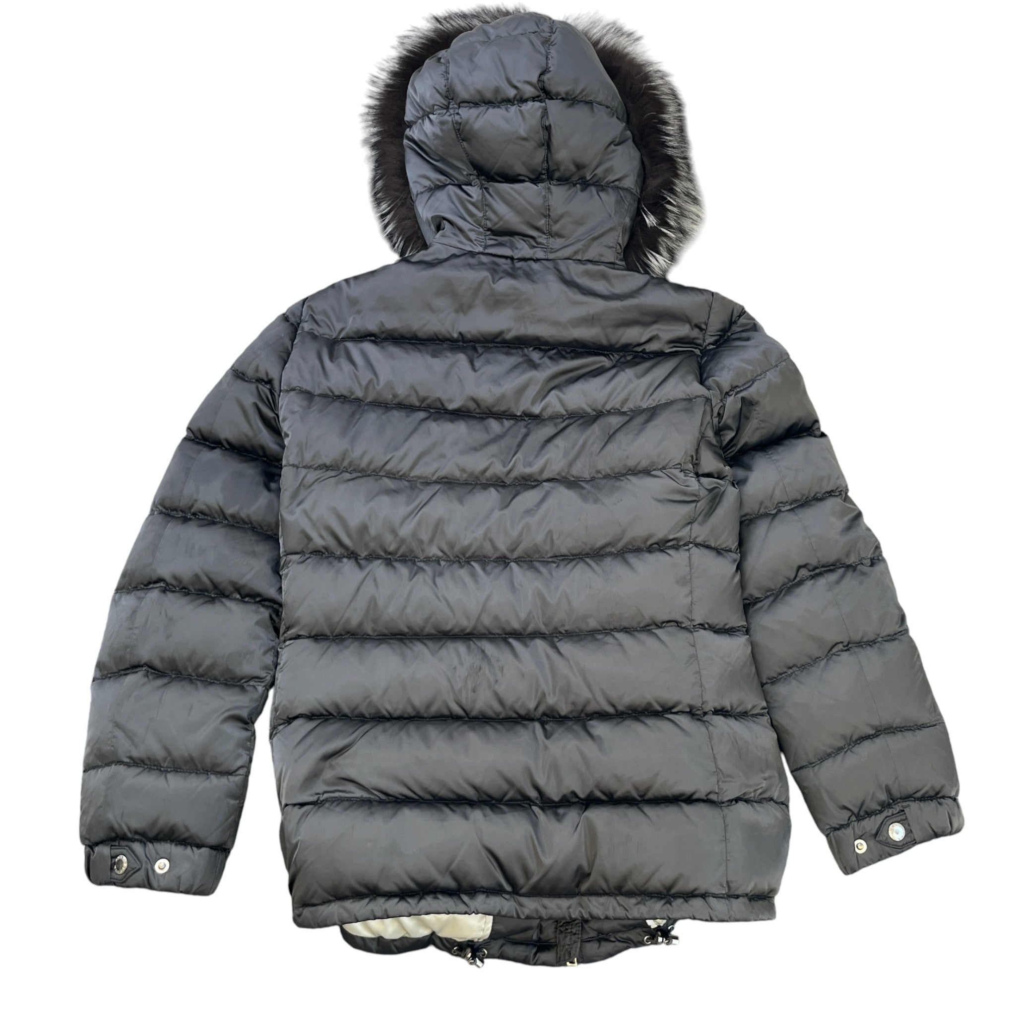 Women's Plaque Logo Down Jacket Grey Size M