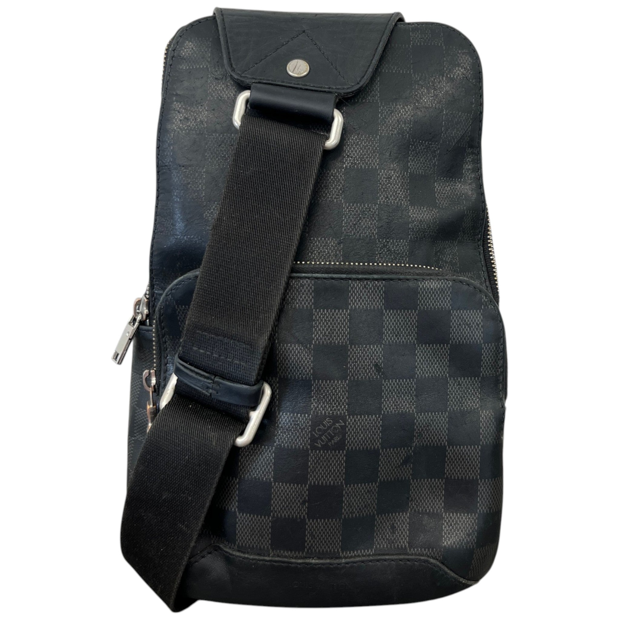 Men's Damier Graphite Avenue Sling Bag Black