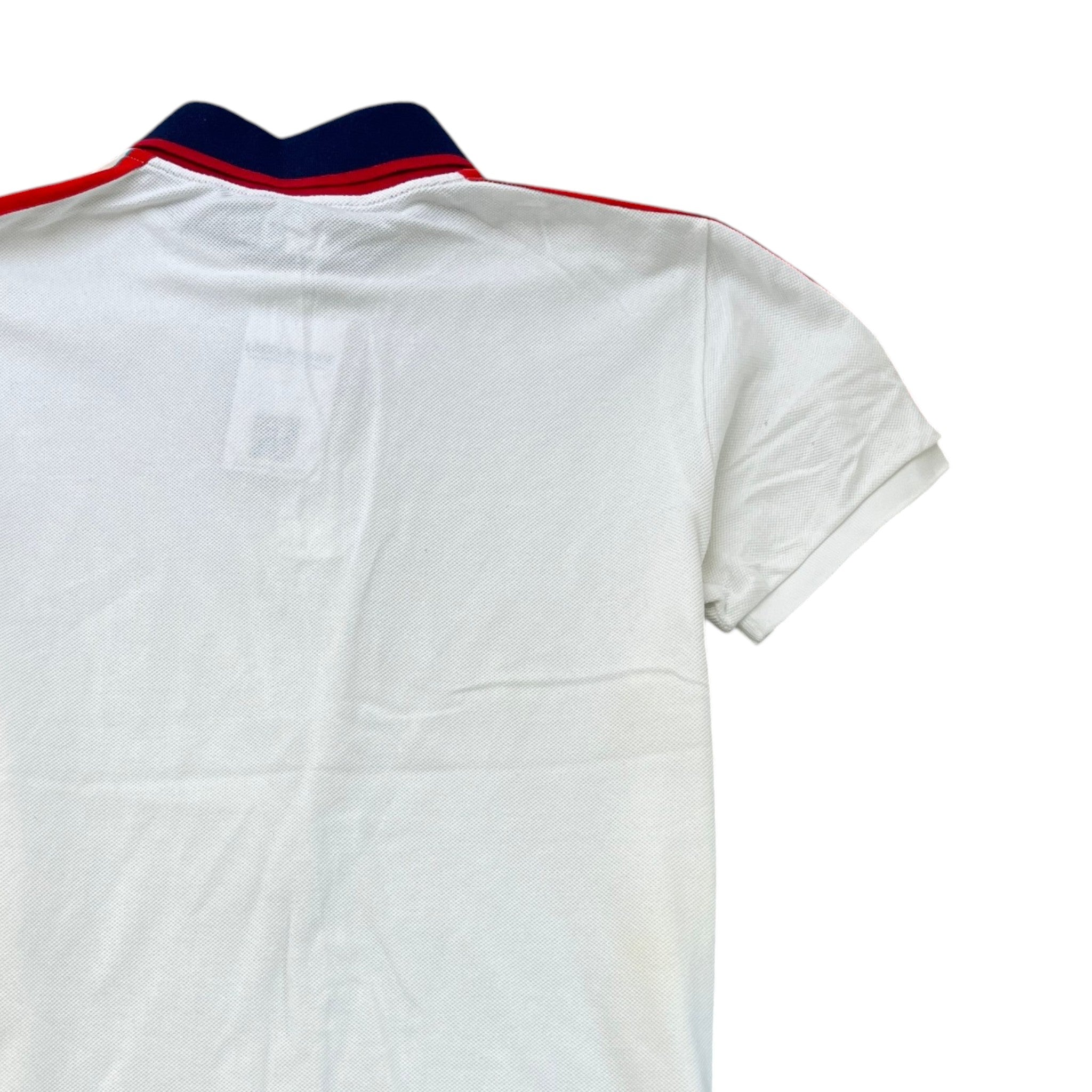 Men's Tape Logo Polo Shirt White Size M