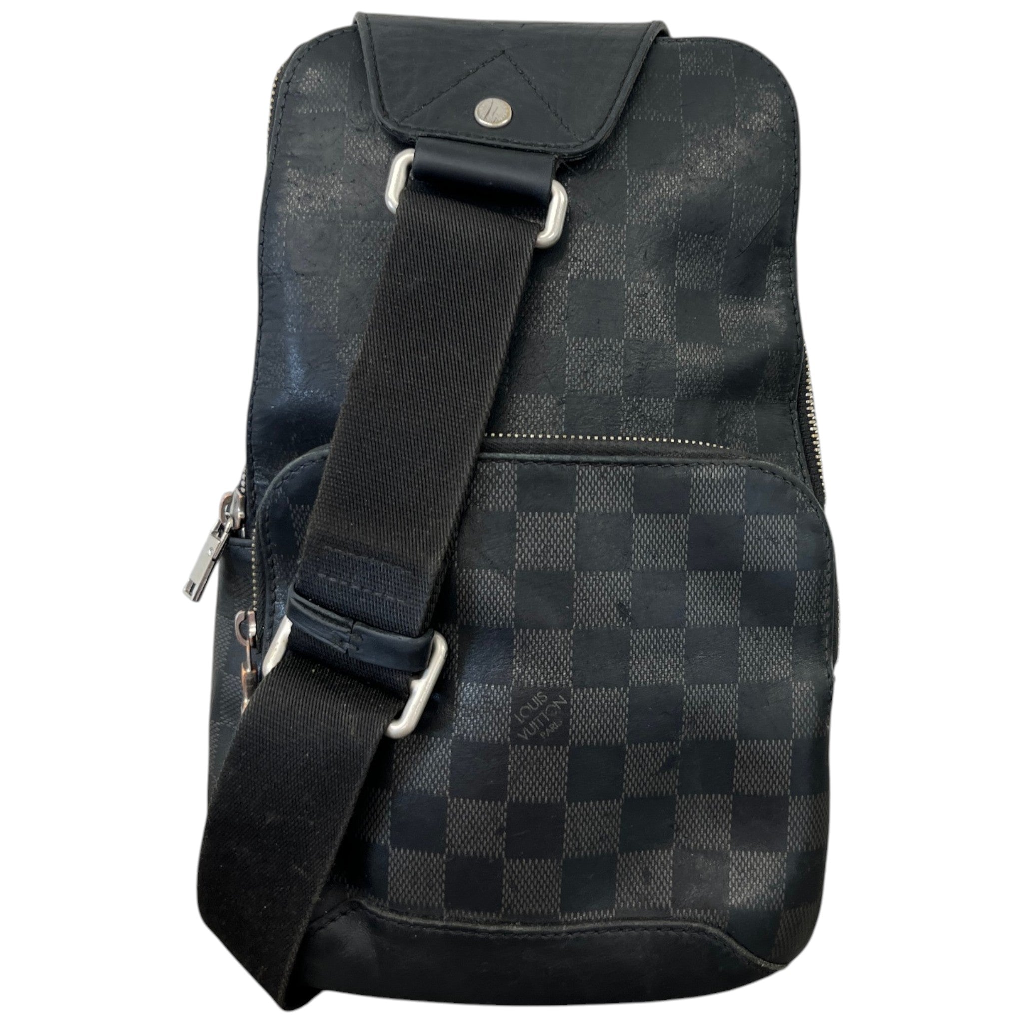 Men's Damier Graphite Avenue Sling Bag Black