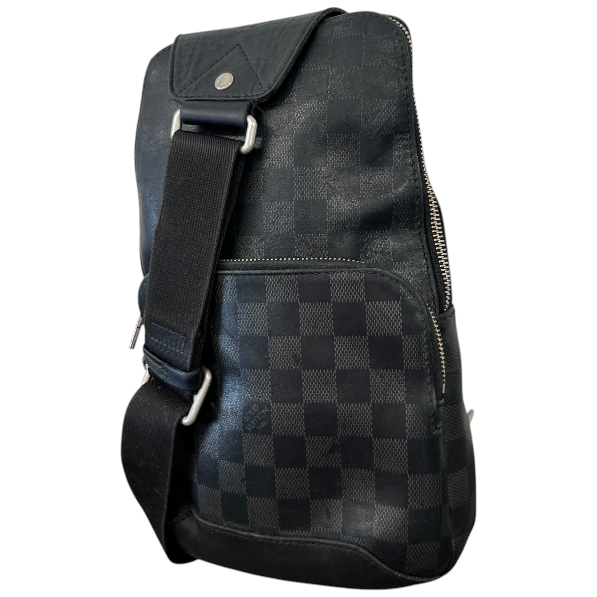 Men's Damier Graphite Avenue Sling Bag Black