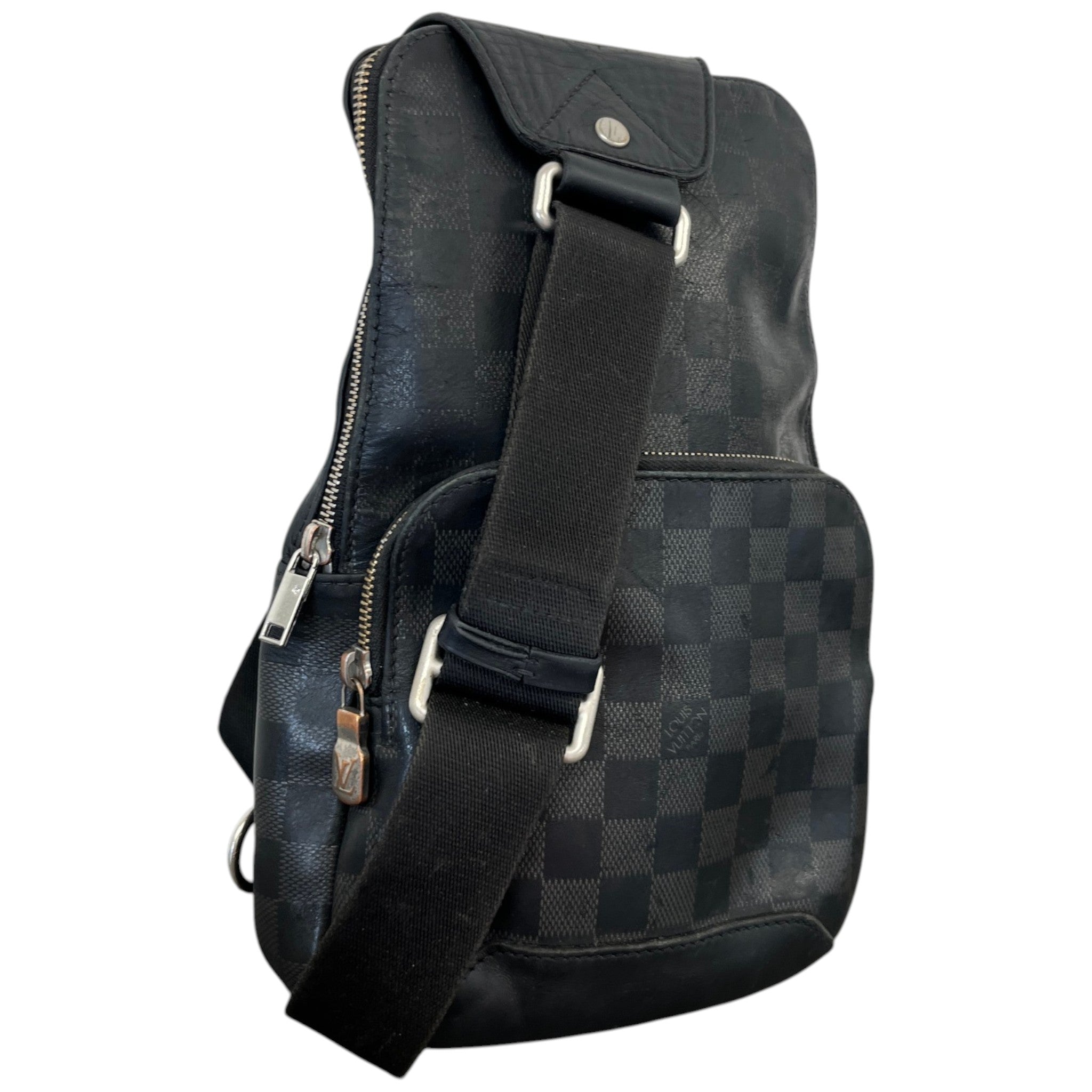 Men's Damier Graphite Avenue Sling Bag Black