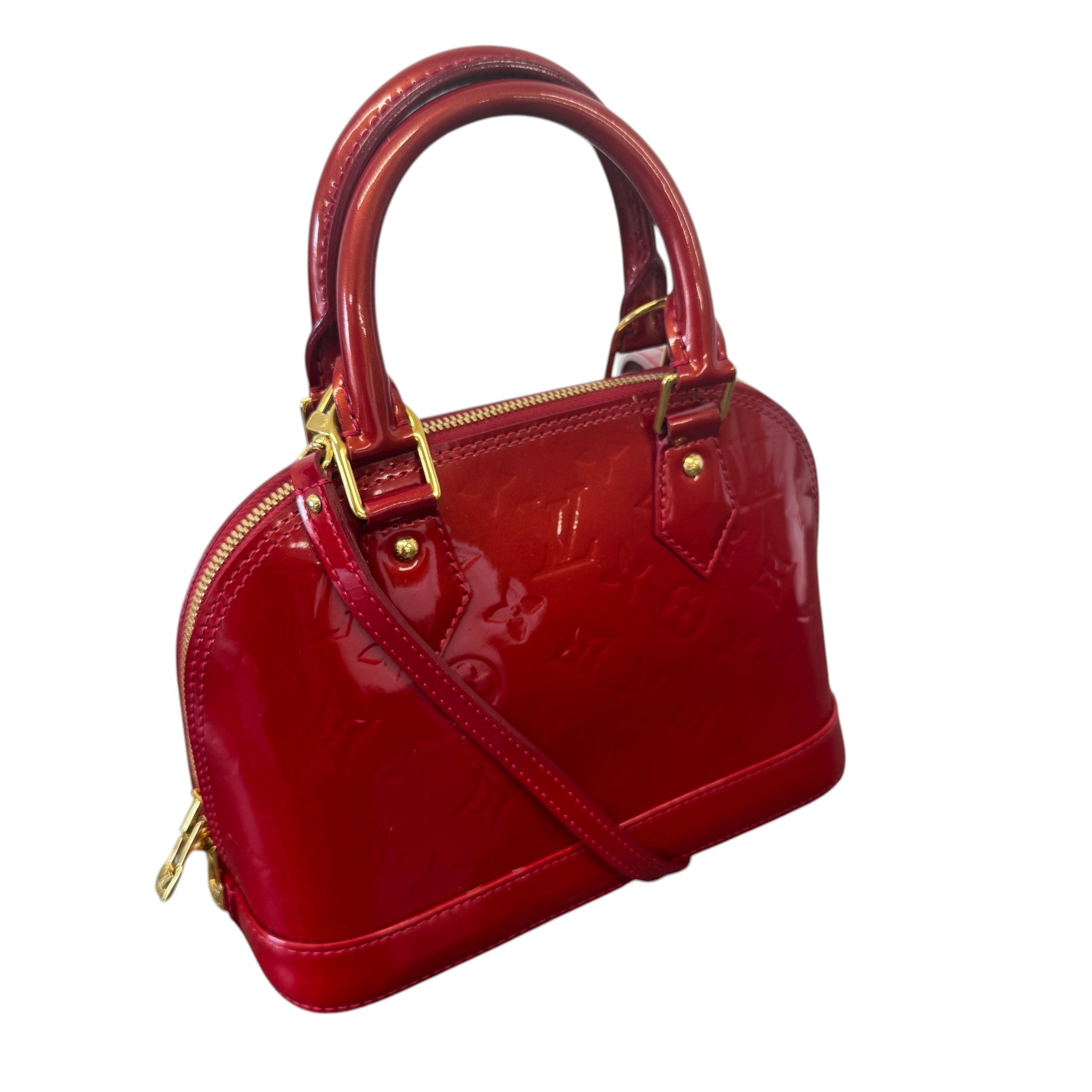 Women's Monogram Vernis Alma Bb Handbag Red
