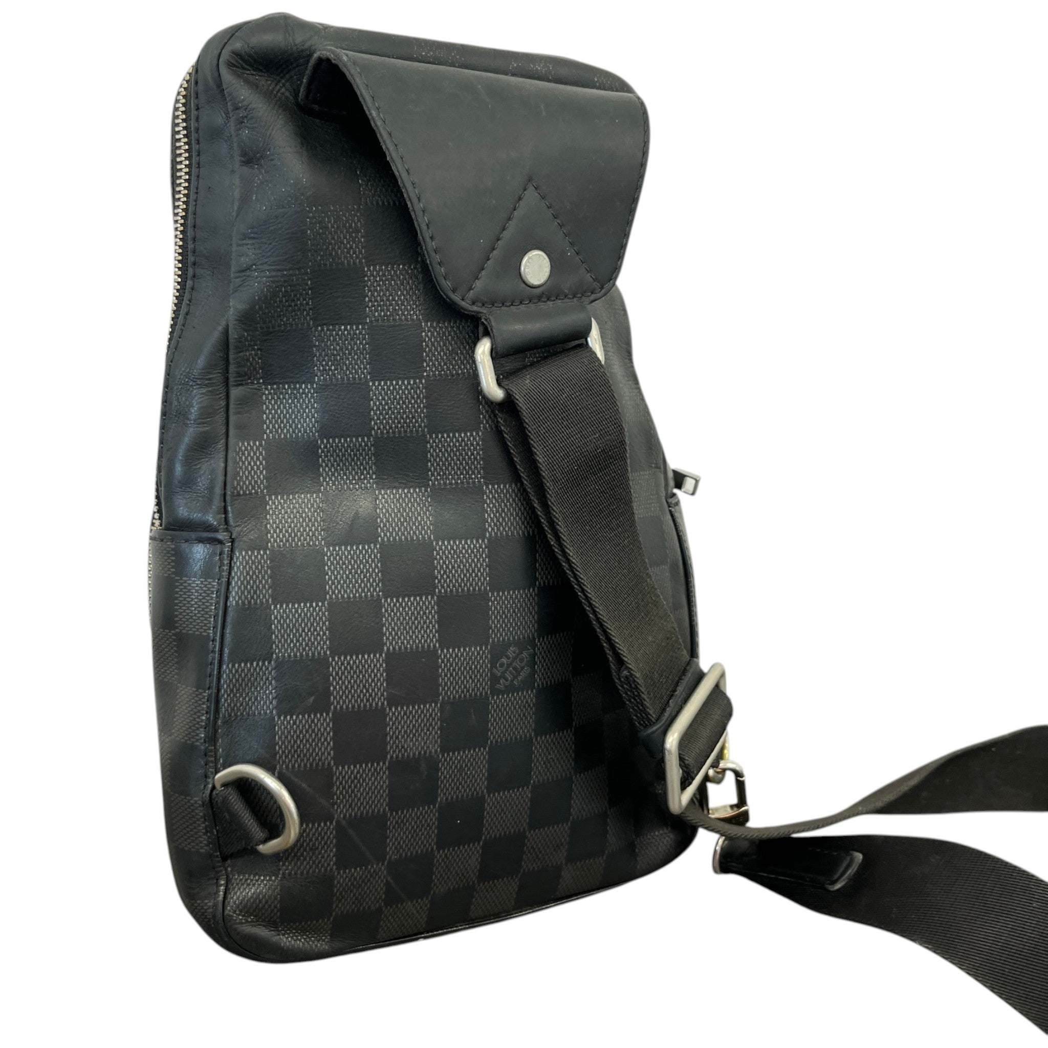 Men's Damier Graphite Avenue Sling Bag Black