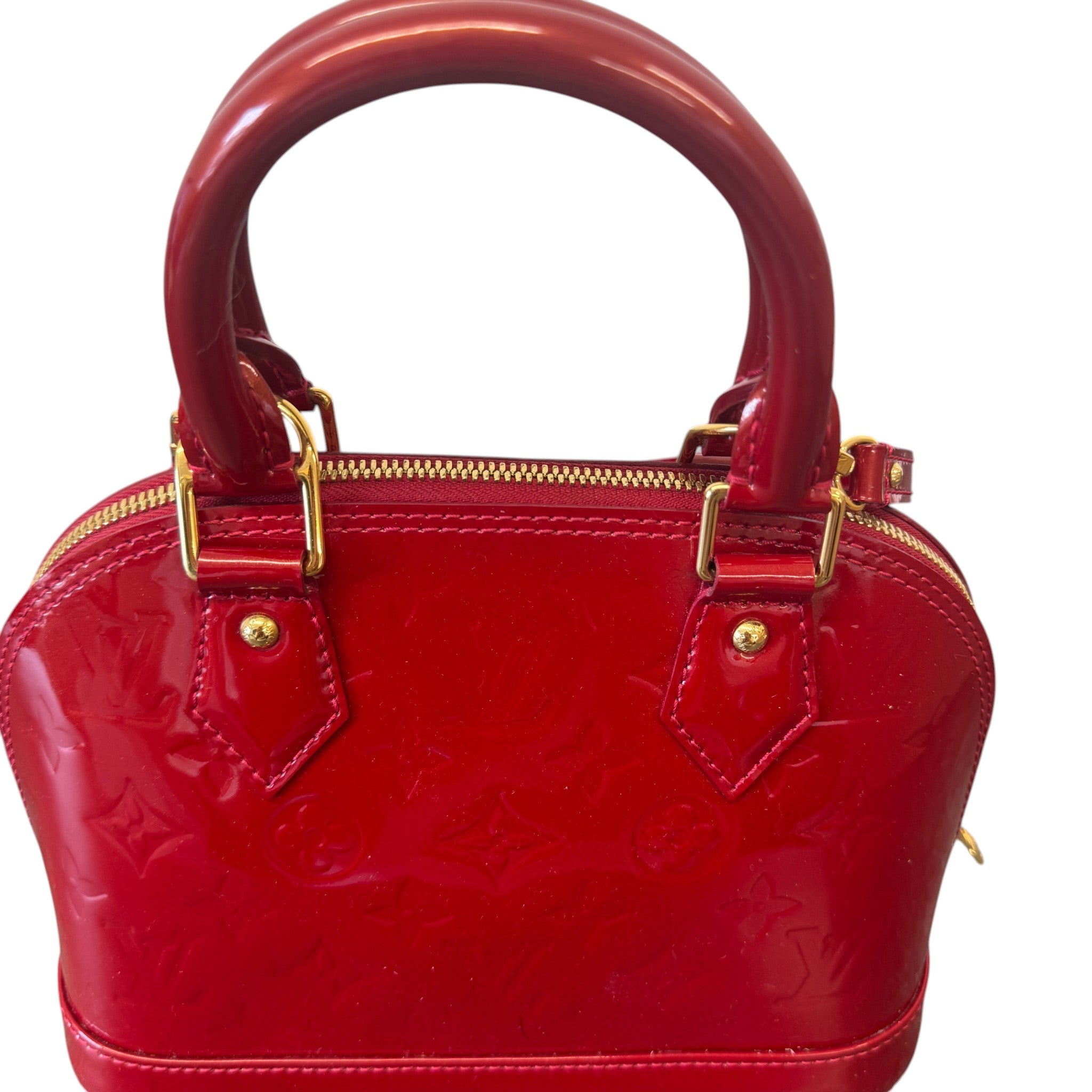 Women's Monogram Vernis Alma Bb Handbag Red