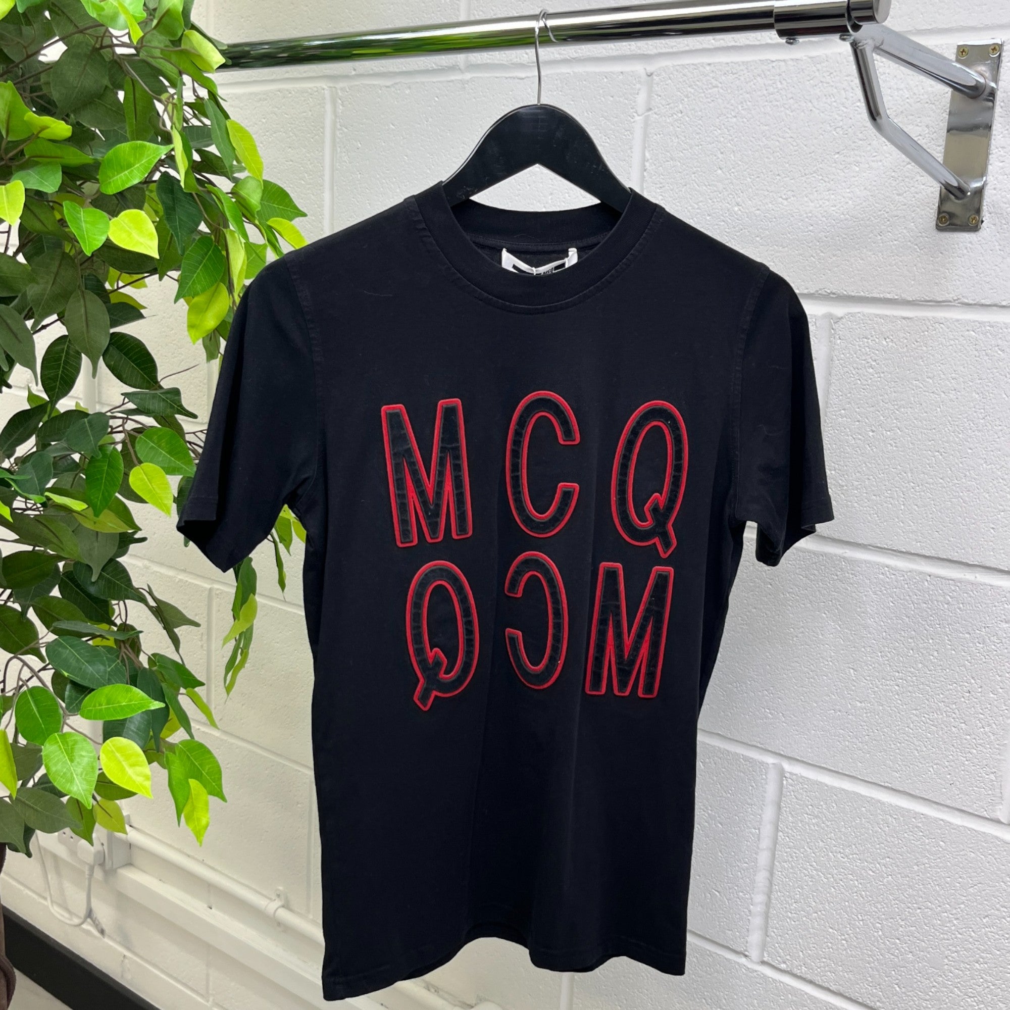 Men's Mcq Logo T-Shirt Black Size XXS