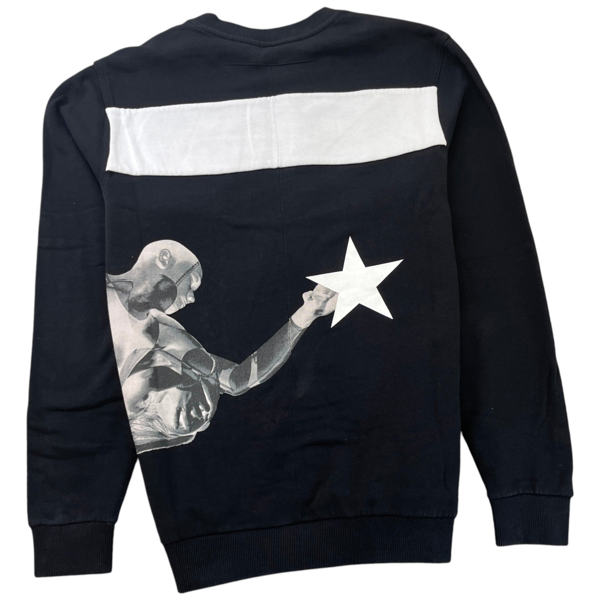 Men's Basketball Star Print Sweatshirt Black Size S