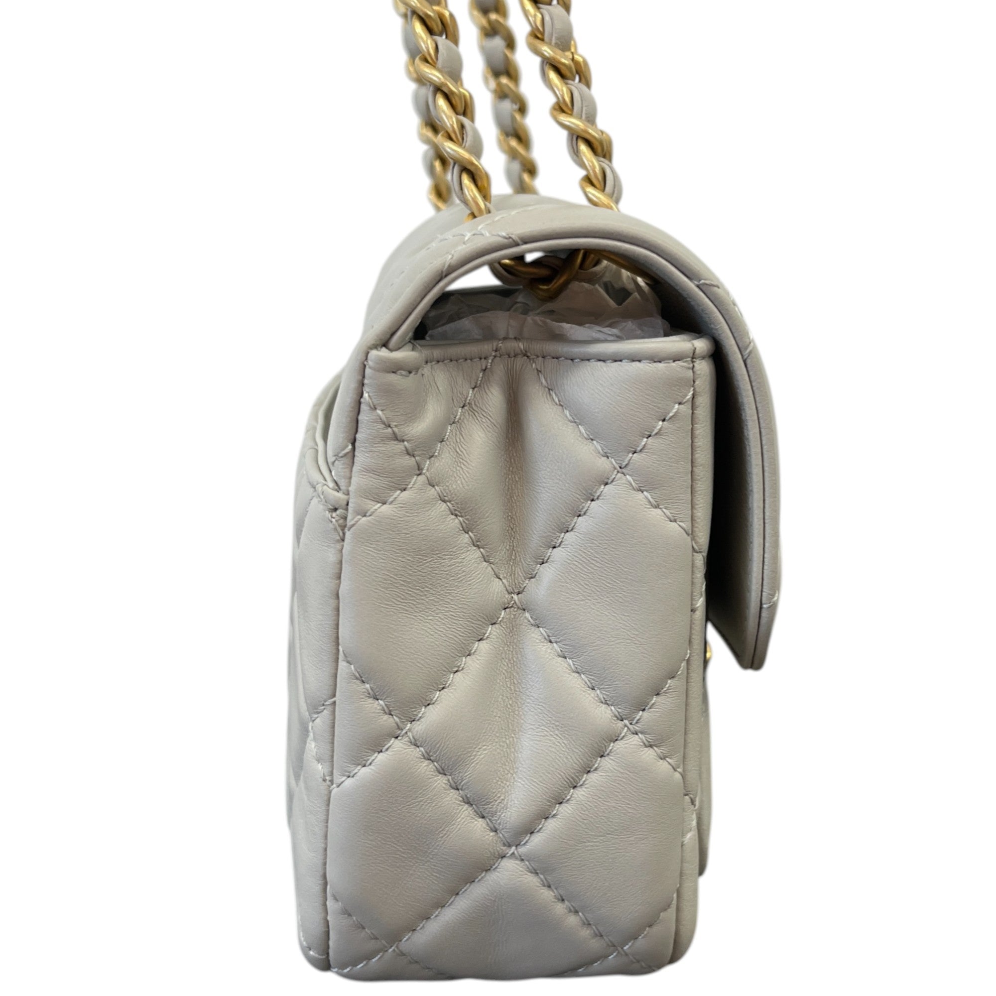Women's Cc Lambskin Quilted Bag Grey