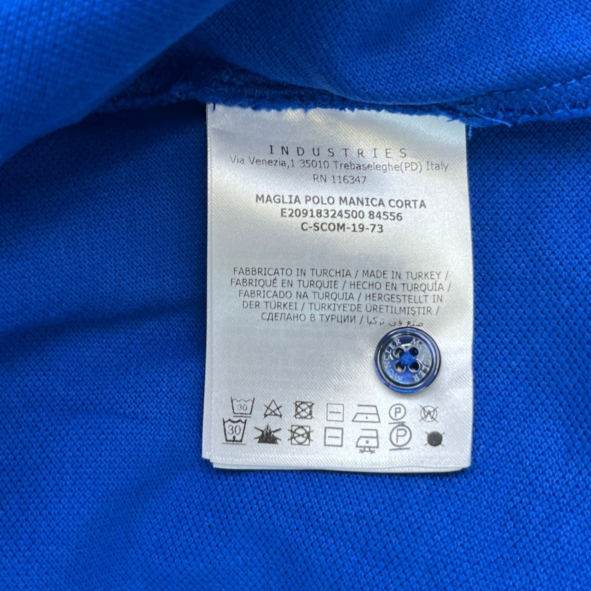 Men's Maglia Polo Shirt Blue Size L