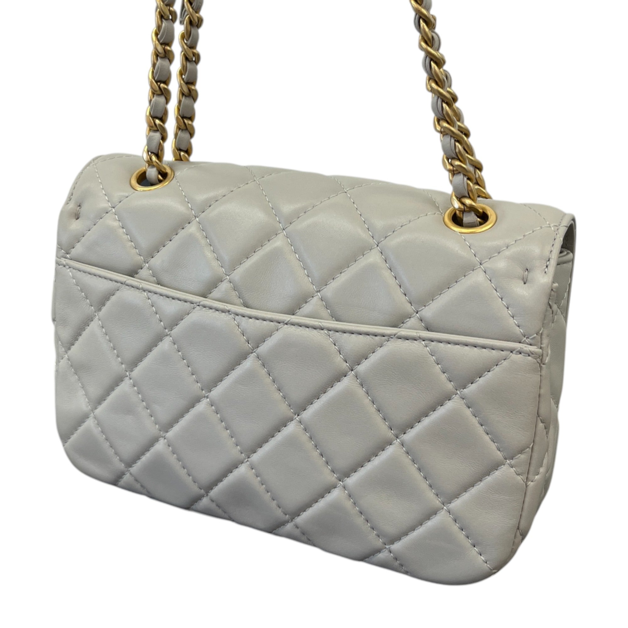 Women's Cc Lambskin Quilted Bag Grey