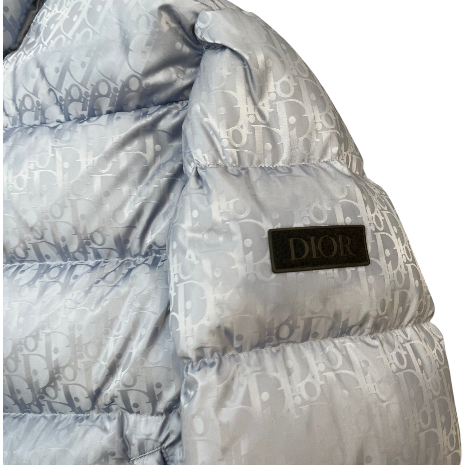 Men's Oblique Bomber Down Jacket Blue Size XXXL