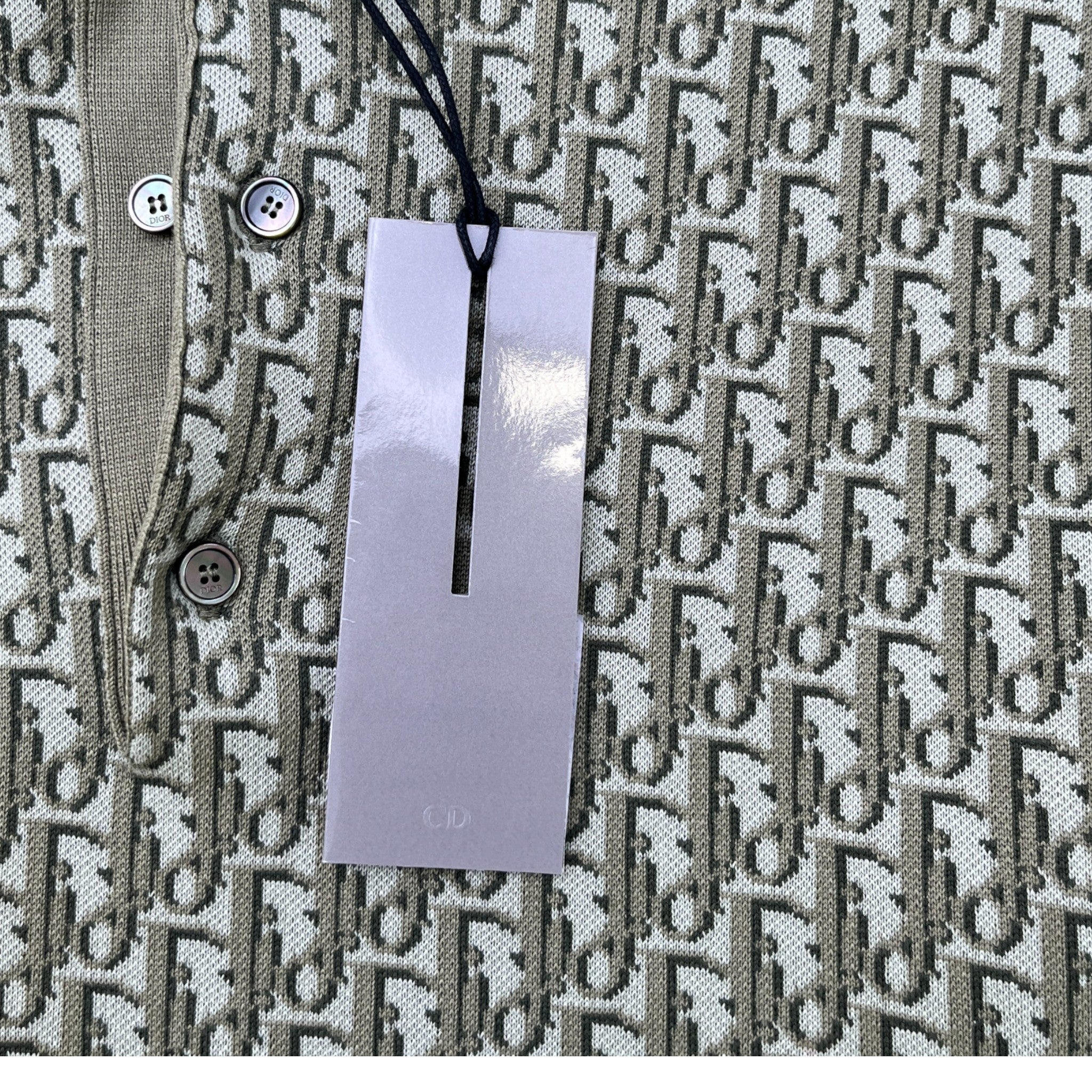 Men's Oblique Polo Shirt Khaki Size XS