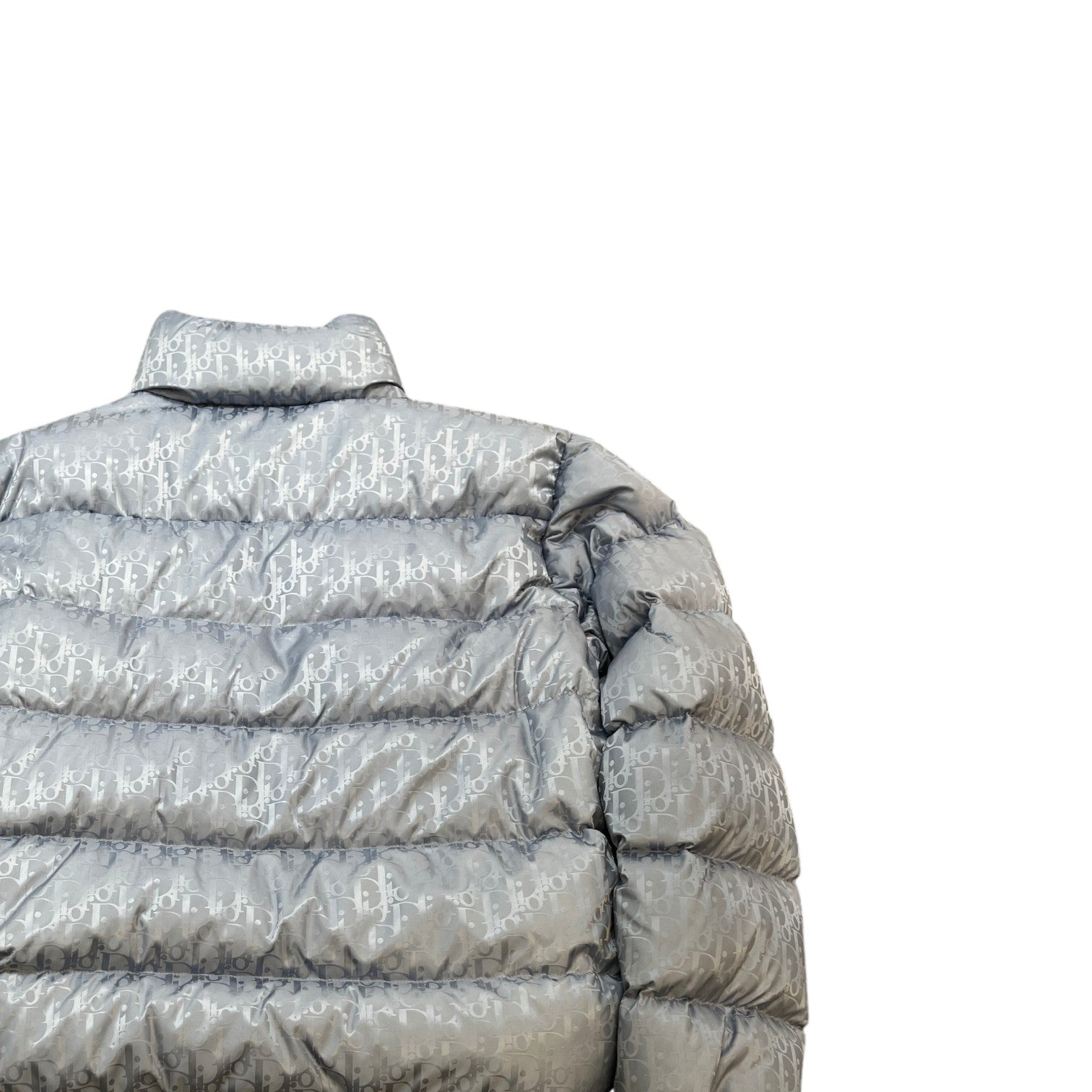Men's Oblique Bomber Down Jacket Blue Size XXXL