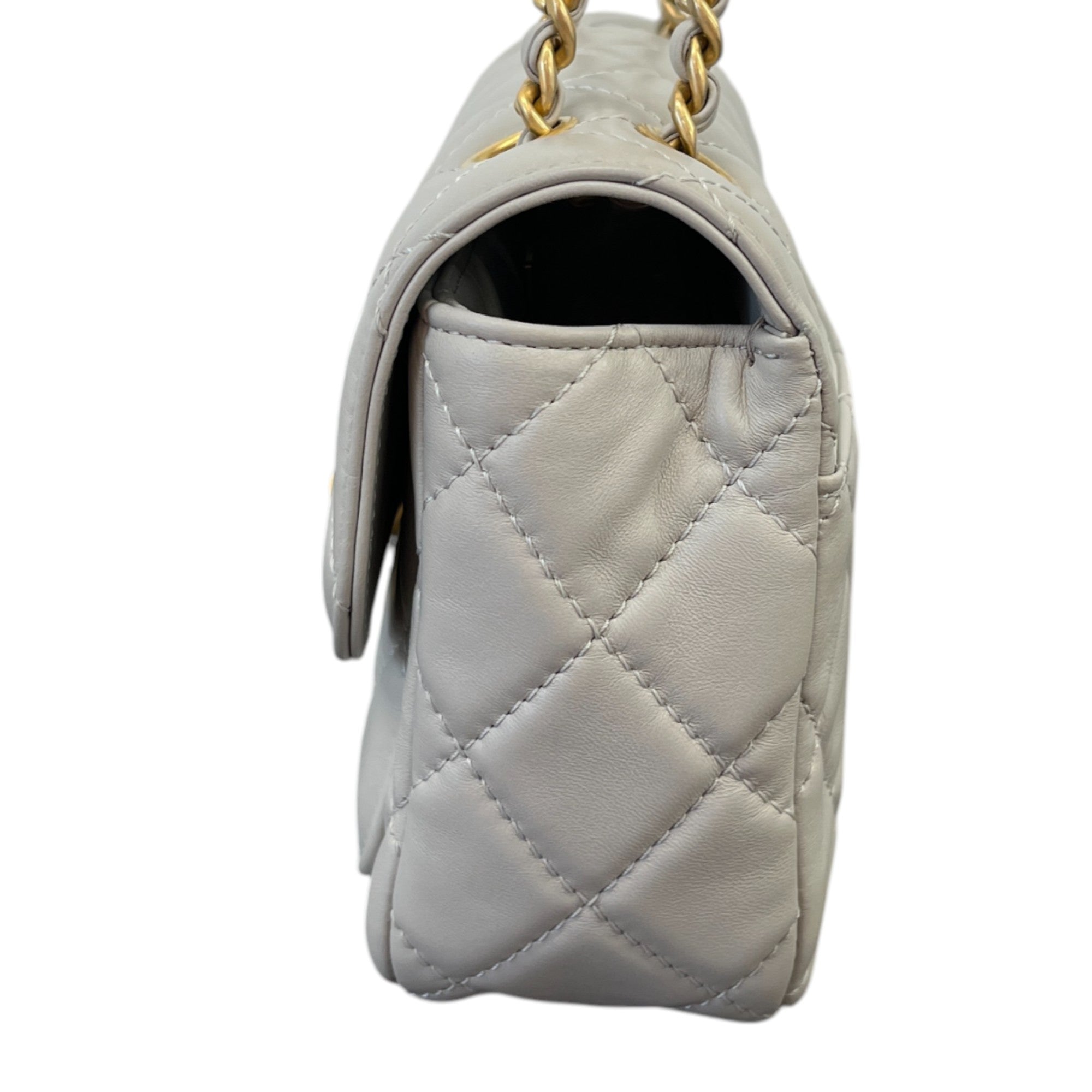 Women's Cc Lambskin Quilted Bag Grey